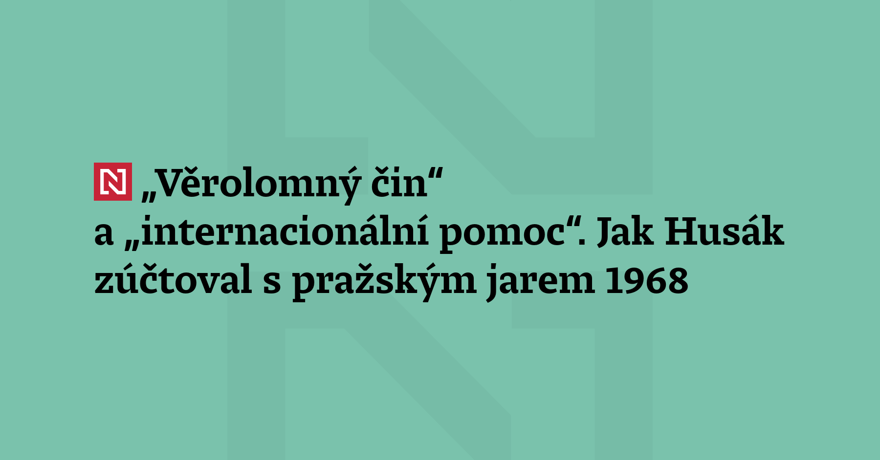 Seriál Jak slova měnila historii: Projev generálního tajemníka ÚV KSČ...