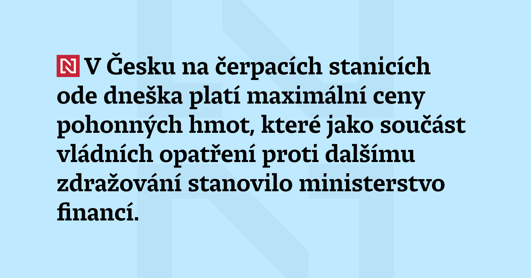 V Česku na čerpacích stanicích ode dneška platí maximální ceny pohonných...