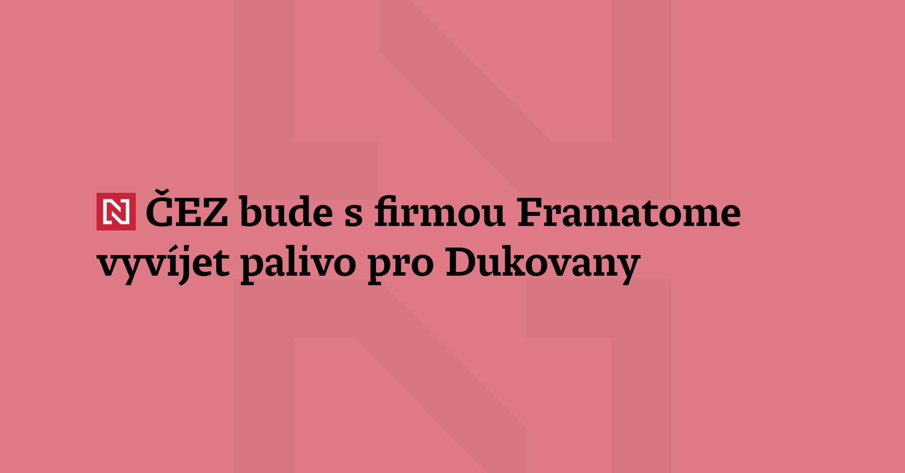Skupina ČEZ bude spolupracovat na vývoji palivových souborů nové generace...