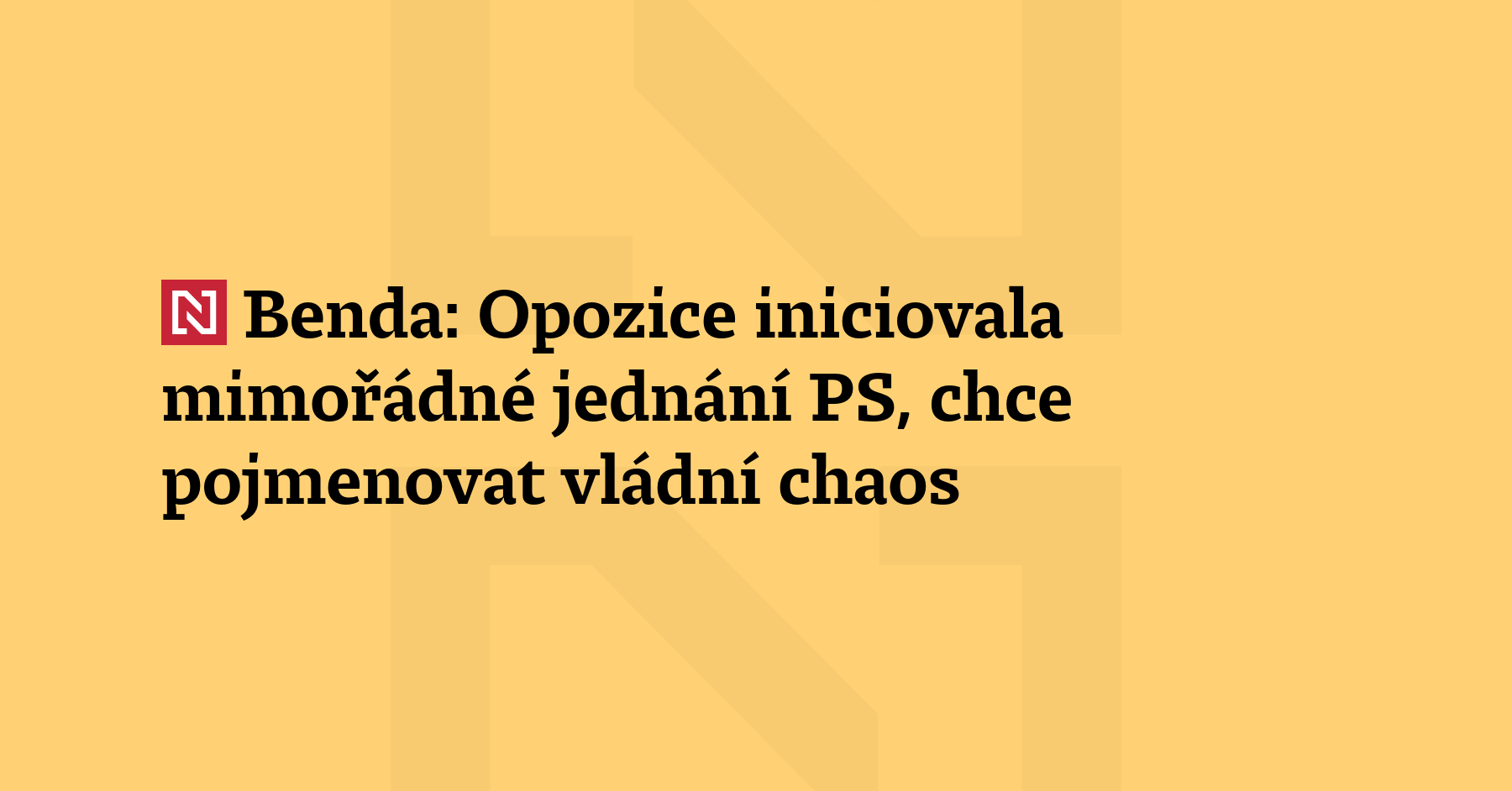 Vládní opozice požádala o mimořádnou schůzi Sněmovny. Mluvit chce o bezpečnosti, ekonomice...