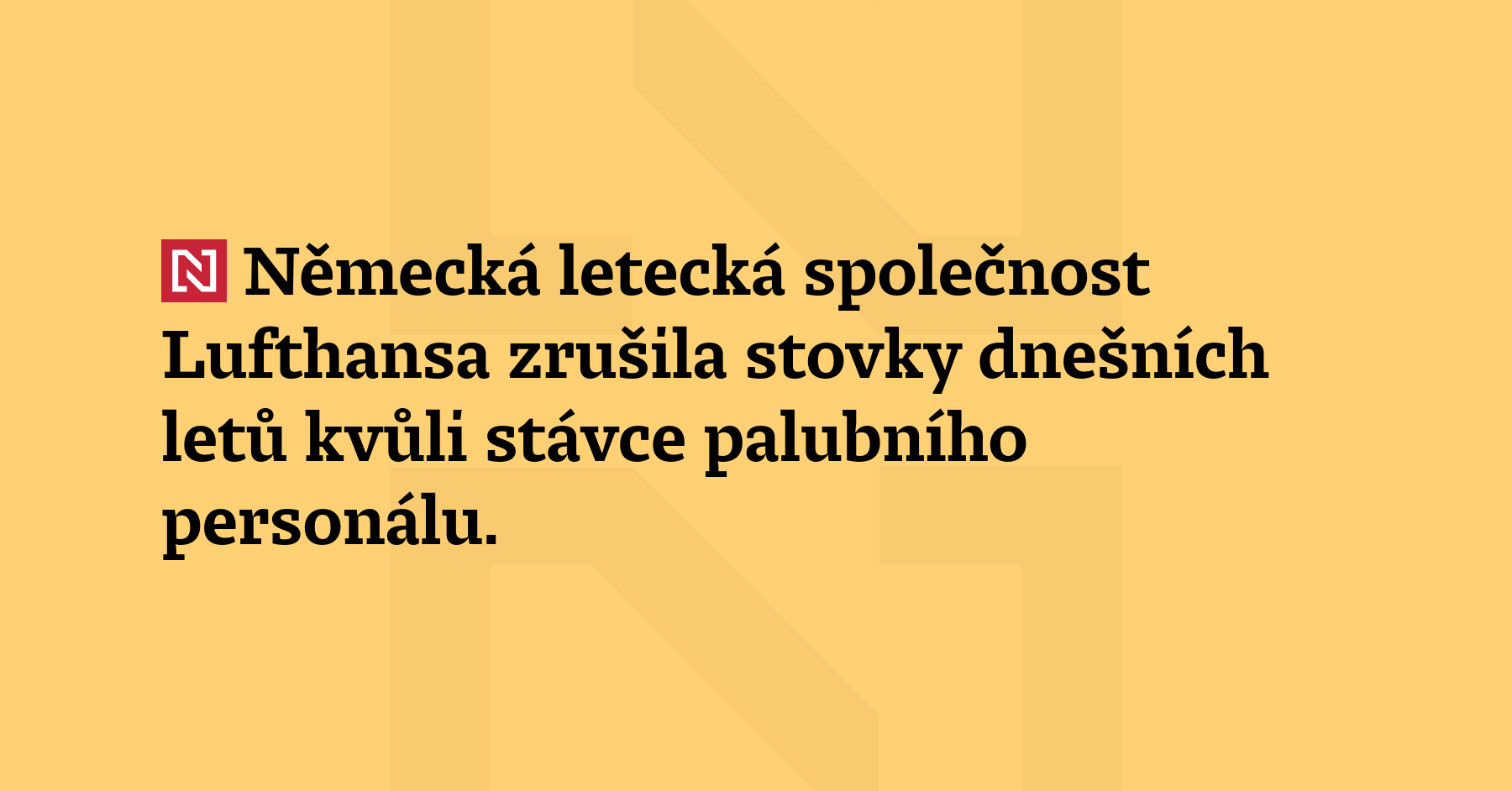 Německá letecká společnost Lufthansa zrušila stovky dnešních letů kvůli stávce...