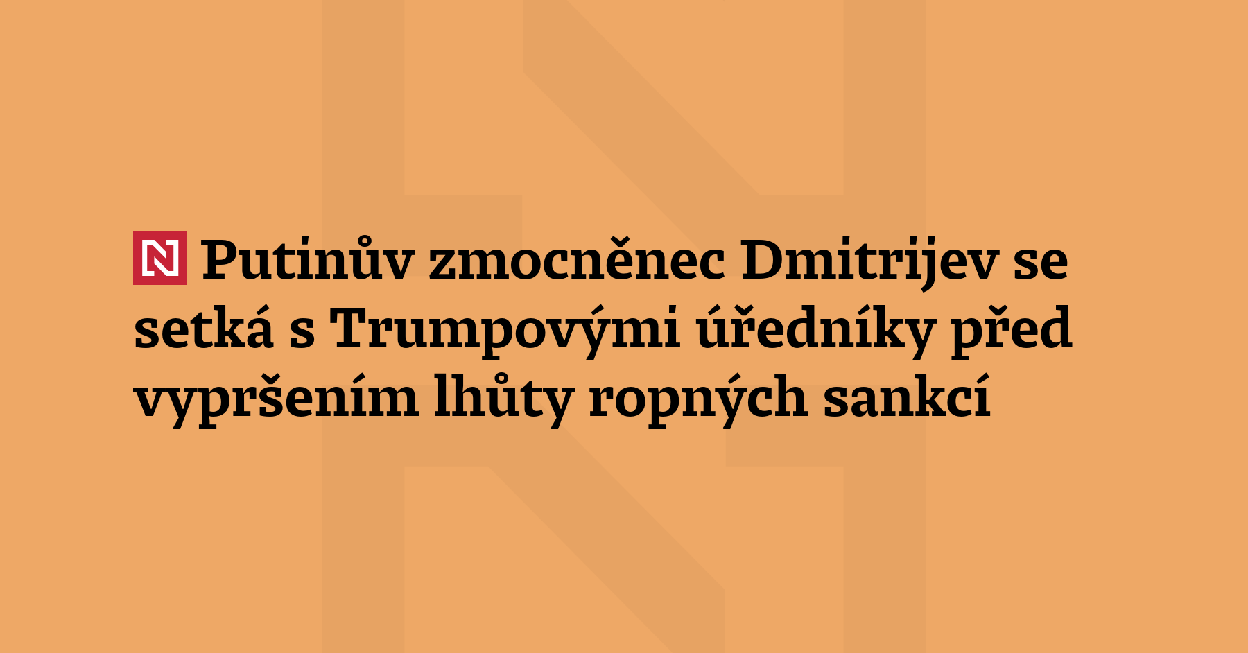 Vyjednavač Kremlu Kirill Dmitrijev odcestoval do Spojených států, kde se...