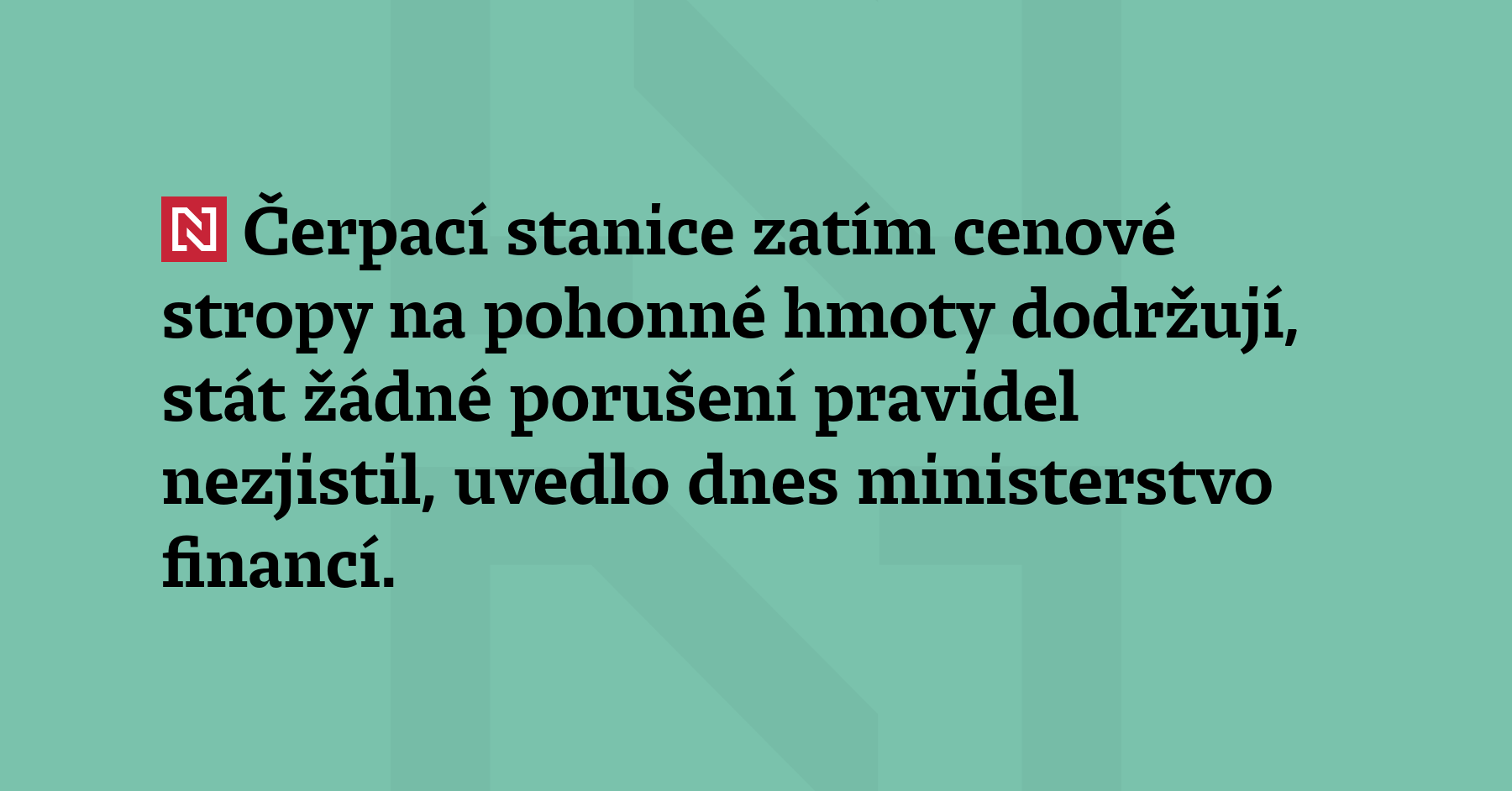 Čerpací stanice zatím cenové stropy na pohonné hmoty dodržují, stát...