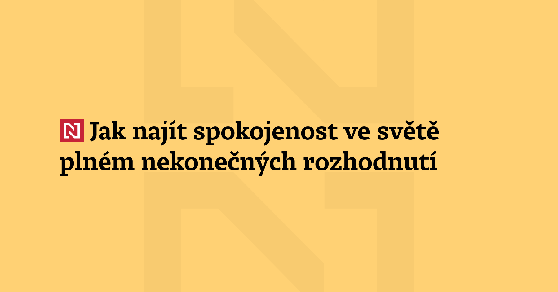 V čem se možná mýlí už jen samotná představa o tom, co...