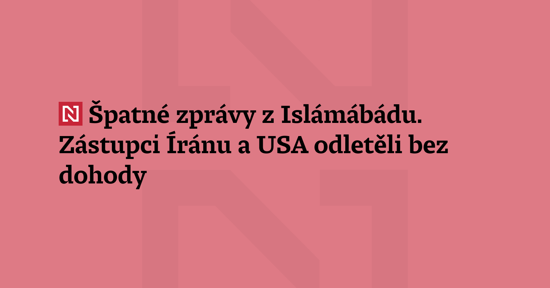 „Během schůzky docházelo k výkyvům nálad na obou stranách,“ zní z Islámábádu....