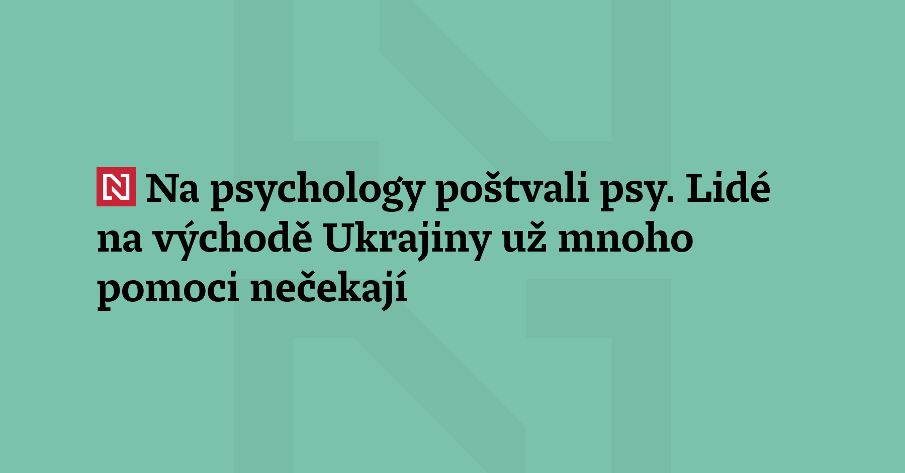 Komentář: „V pátém roce války už od nás lidé nemají velká...