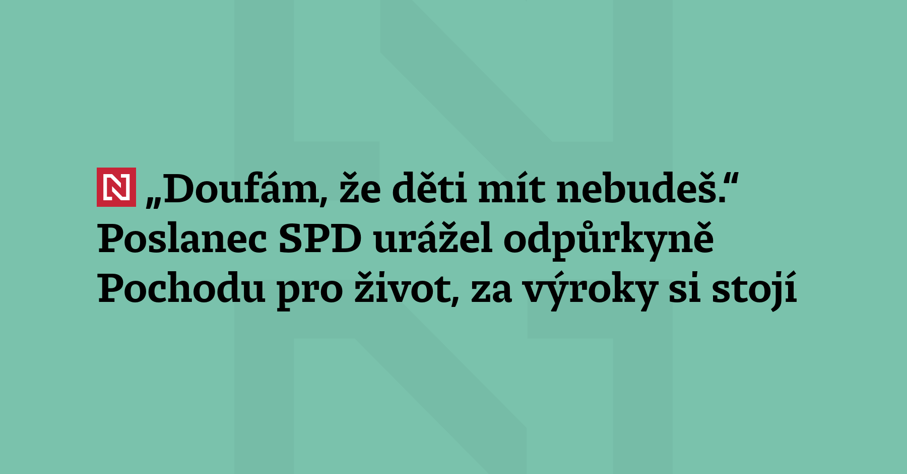 Nově jmenovaný poslanec za SPD Josef Nerušil se během Pochodu...