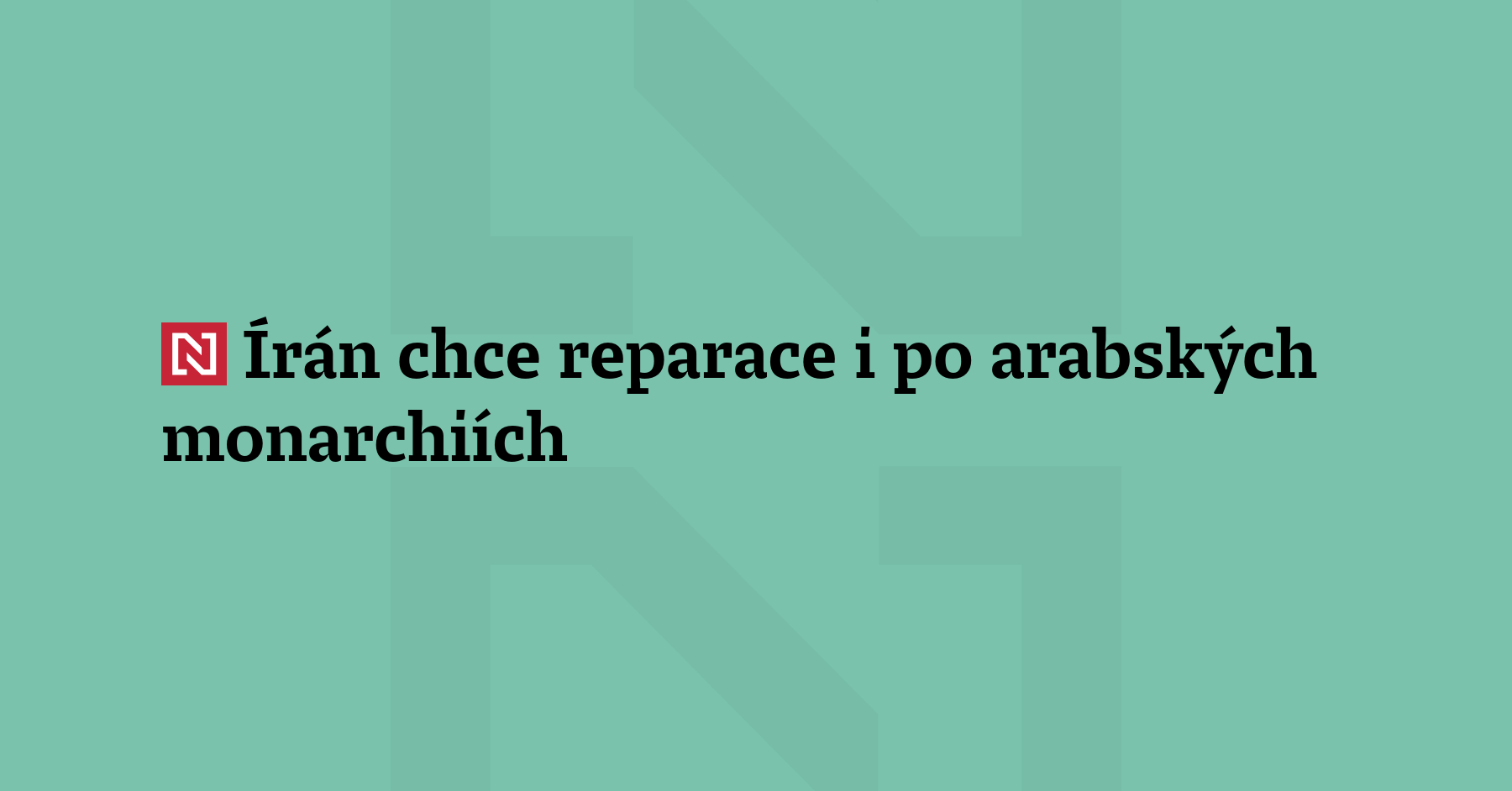 Írán odhadl škody způsobené bombardováním na 270 miliard dolarů. Velvyslanec Íránu...