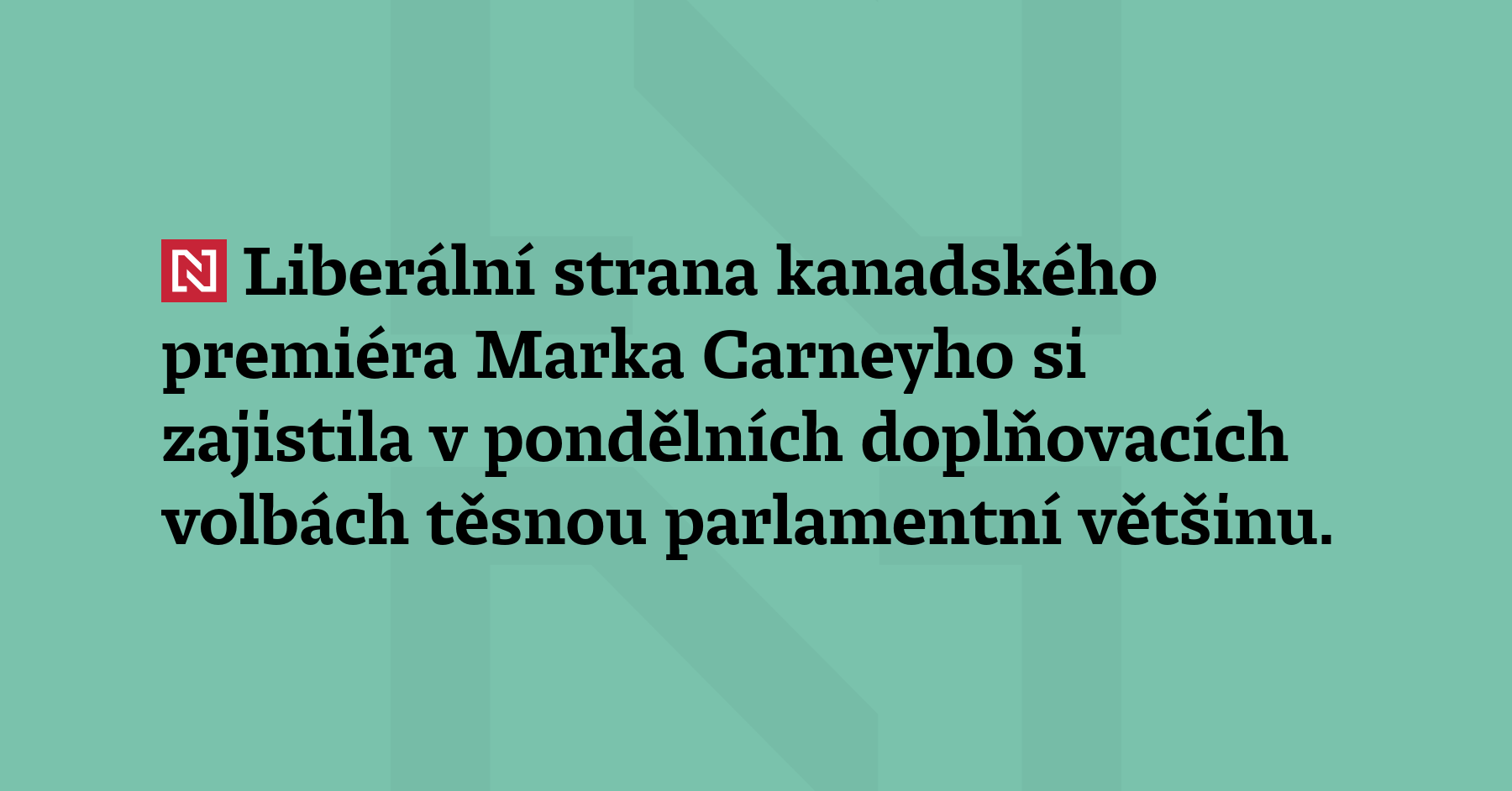 Liberální strana kanadského premiéra Marka Carneyho si zajistila v pondělních doplňovacích...
