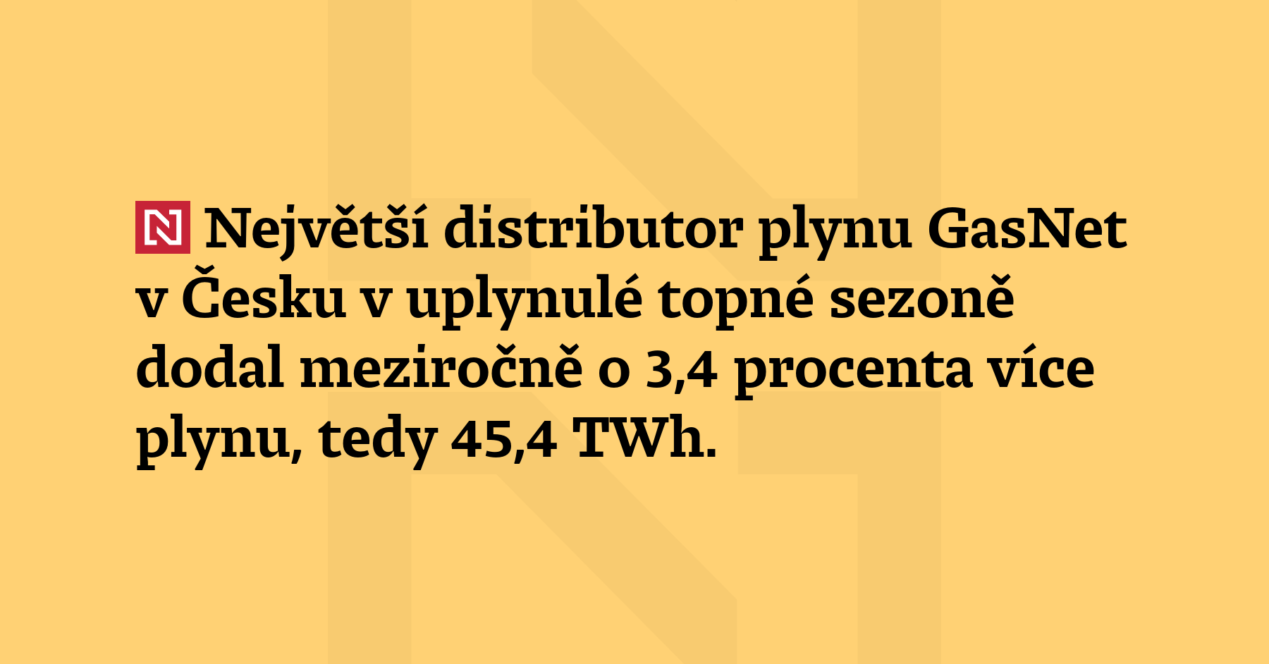 Největší distributor plynu GasNet v Česku v uplynulé topné sezoně...
