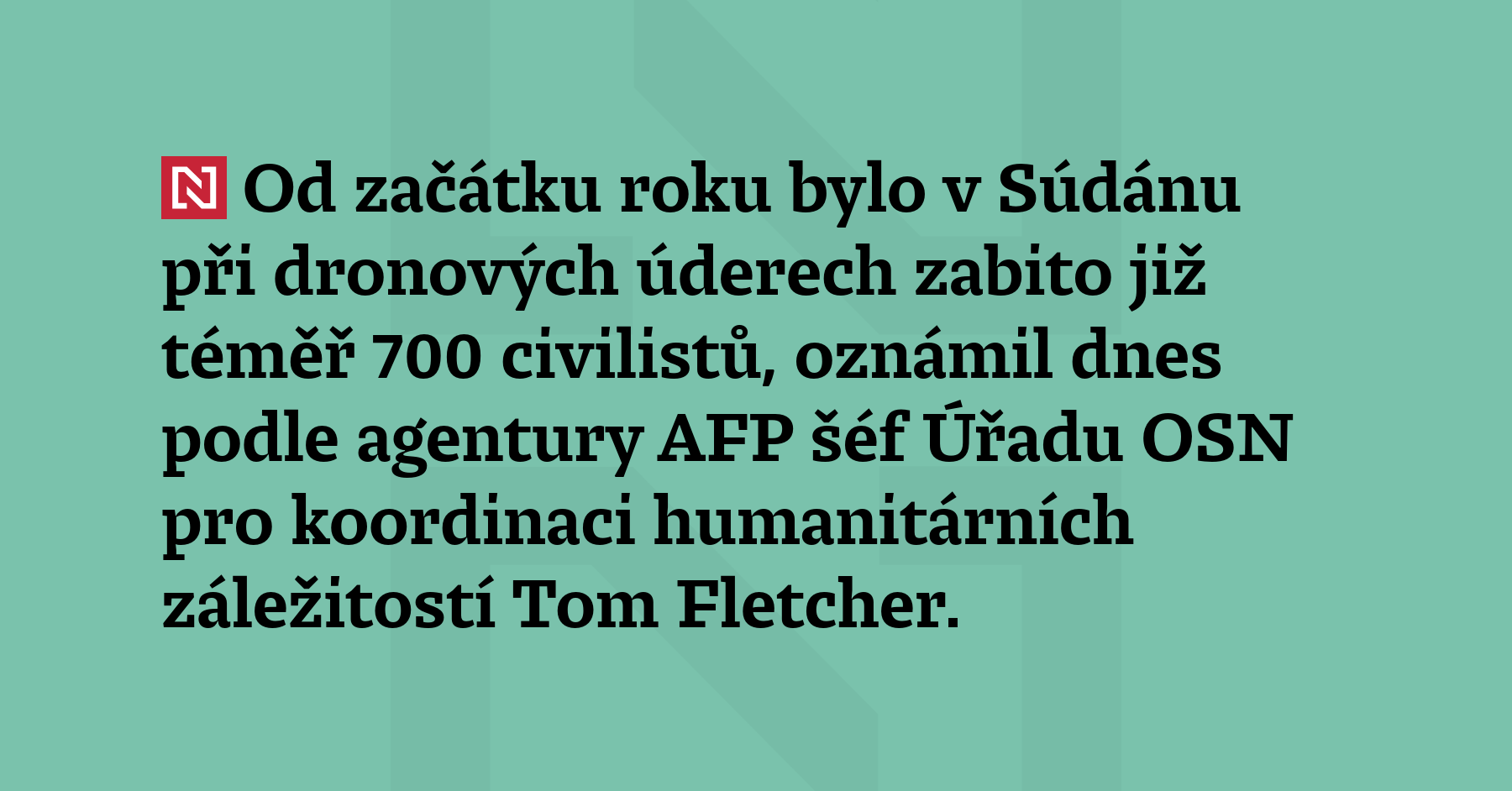 Od začátku roku bylo v Súdánu při dronových úderech zabito již...