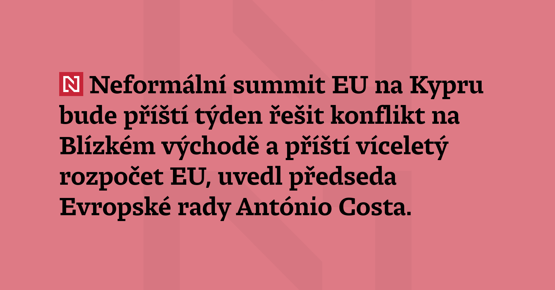 Neformální summit EU na Kypru bude příští týden řešit konflikt...