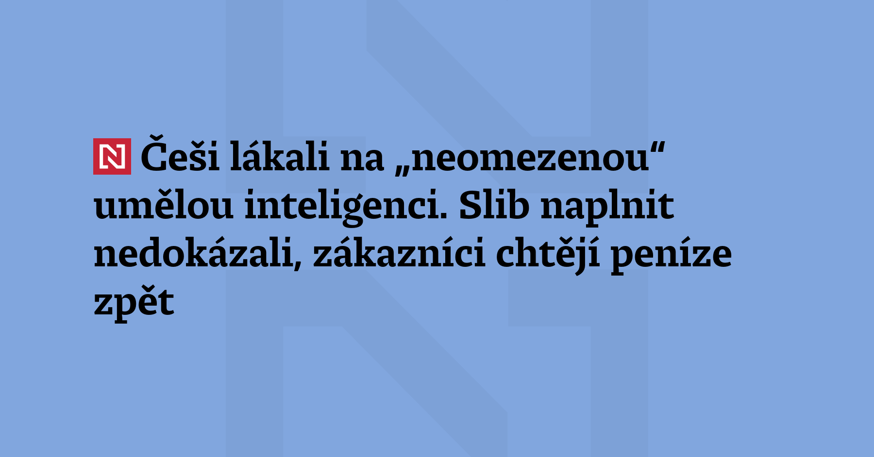 Podnikatelský plán dvou mladých Čechů na vlastní AI platformu nevyšel....