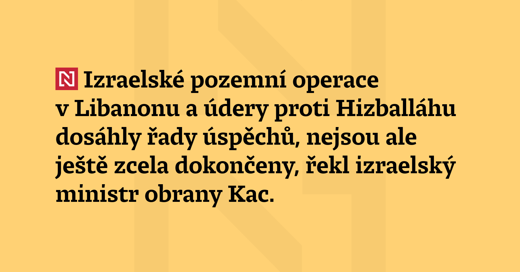 Izraelské pozemní operace v Libanonu a údery proti Hizballáhu dosáhly...