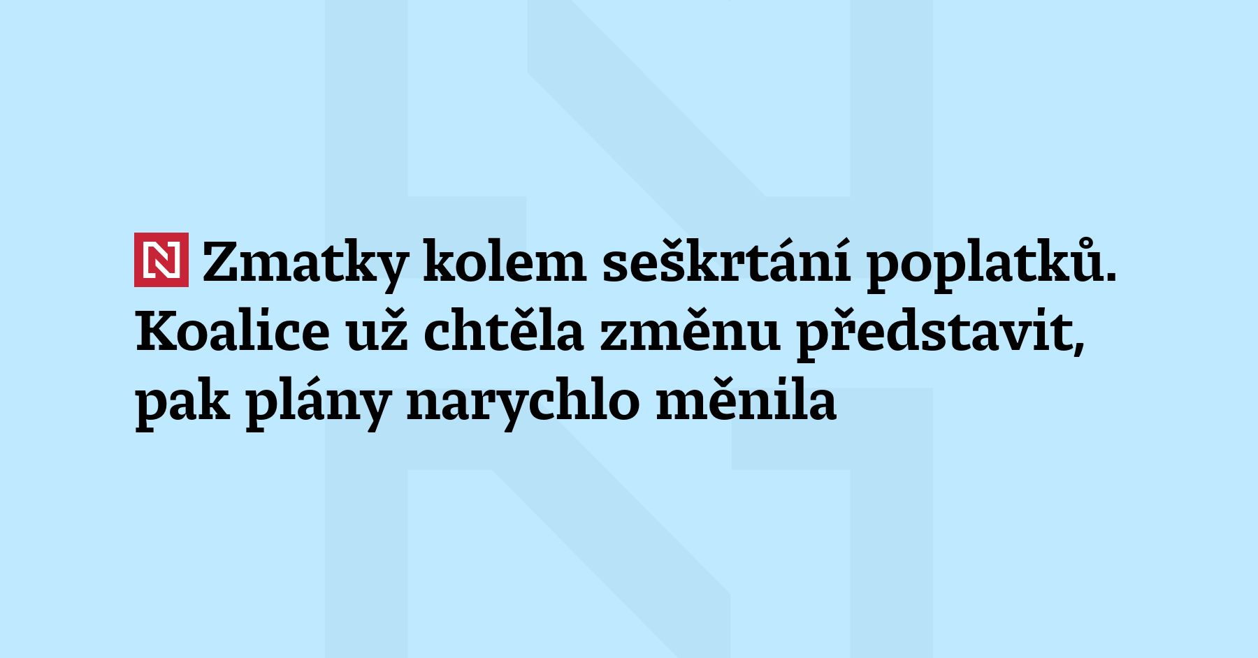 Koaliční poslanci opět nepředstavili návrh na částečné zrušení poplatků, s tiskovou...