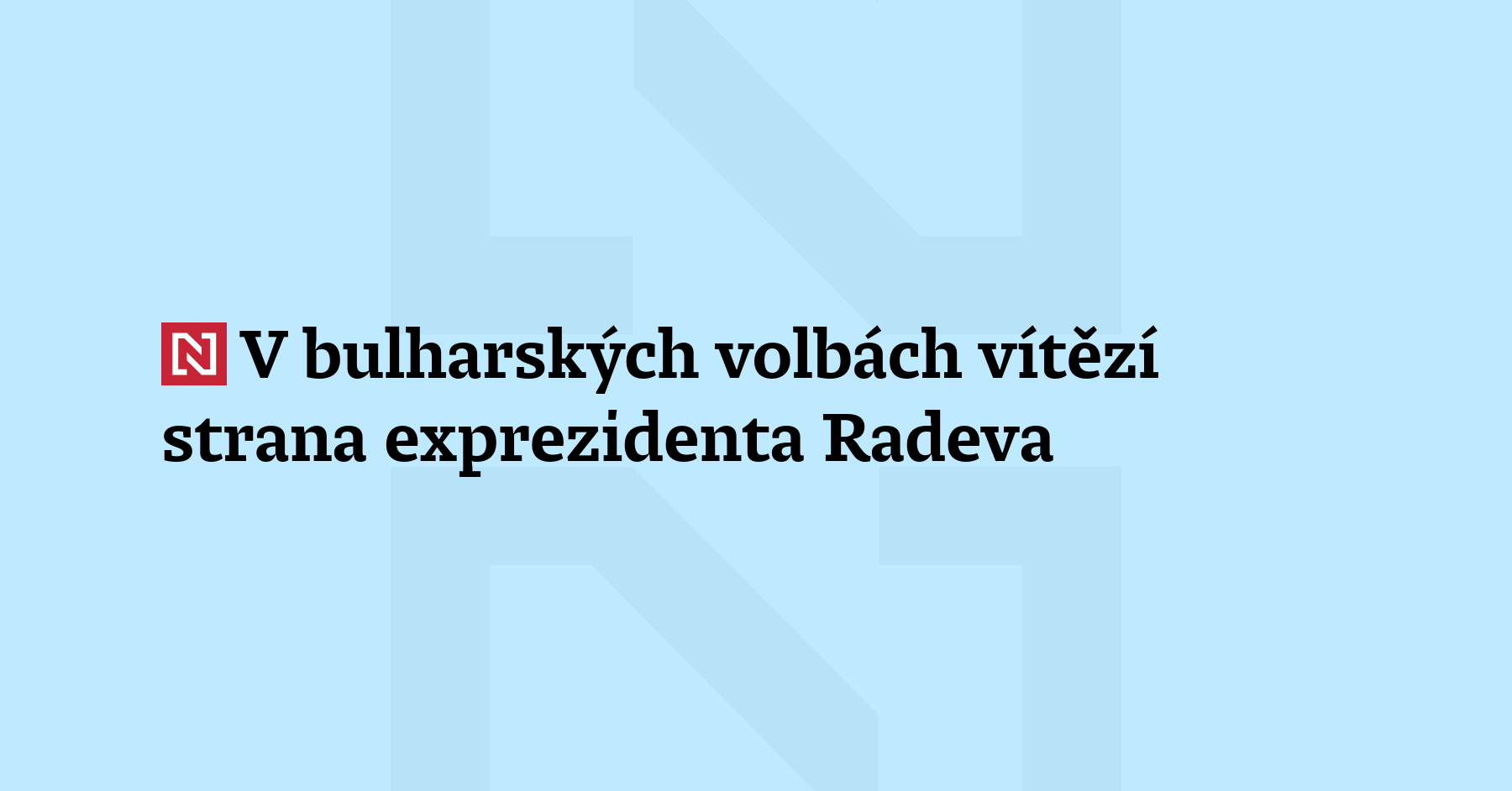 V nedělních parlamentních volbách v Bulharsku po sečtení skoro třetiny hlasů vede...