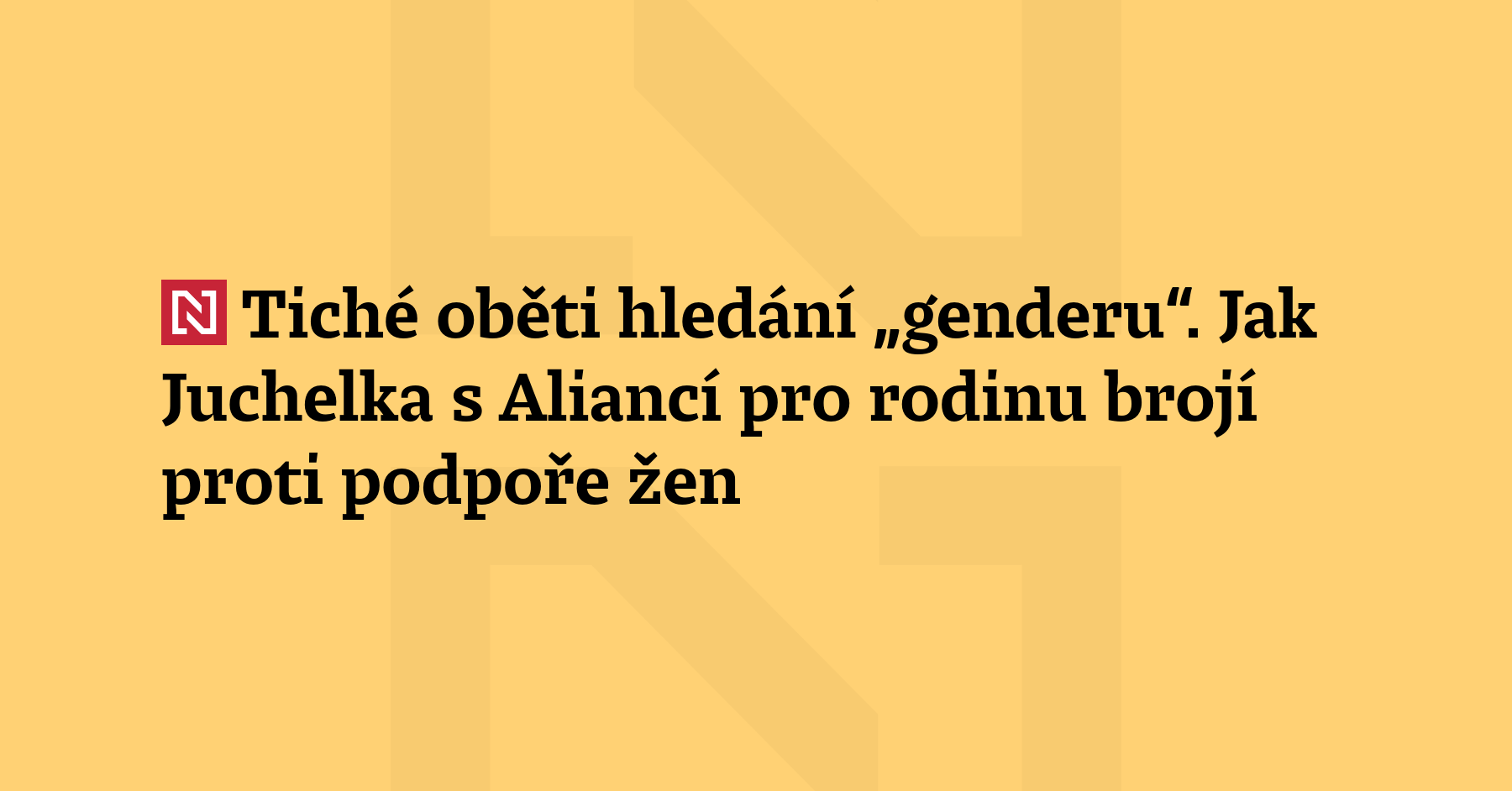 Juchelkovo ministerstvo s šéfem poradců z Aliance pro rodinu systematicky řeže „gender“....