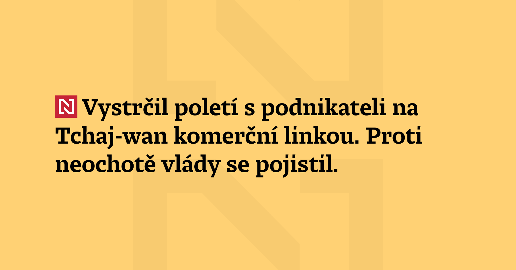 Premiér Babiš odmítl poskytnout vládní speciál pro cestu Miloše Vystrčila...