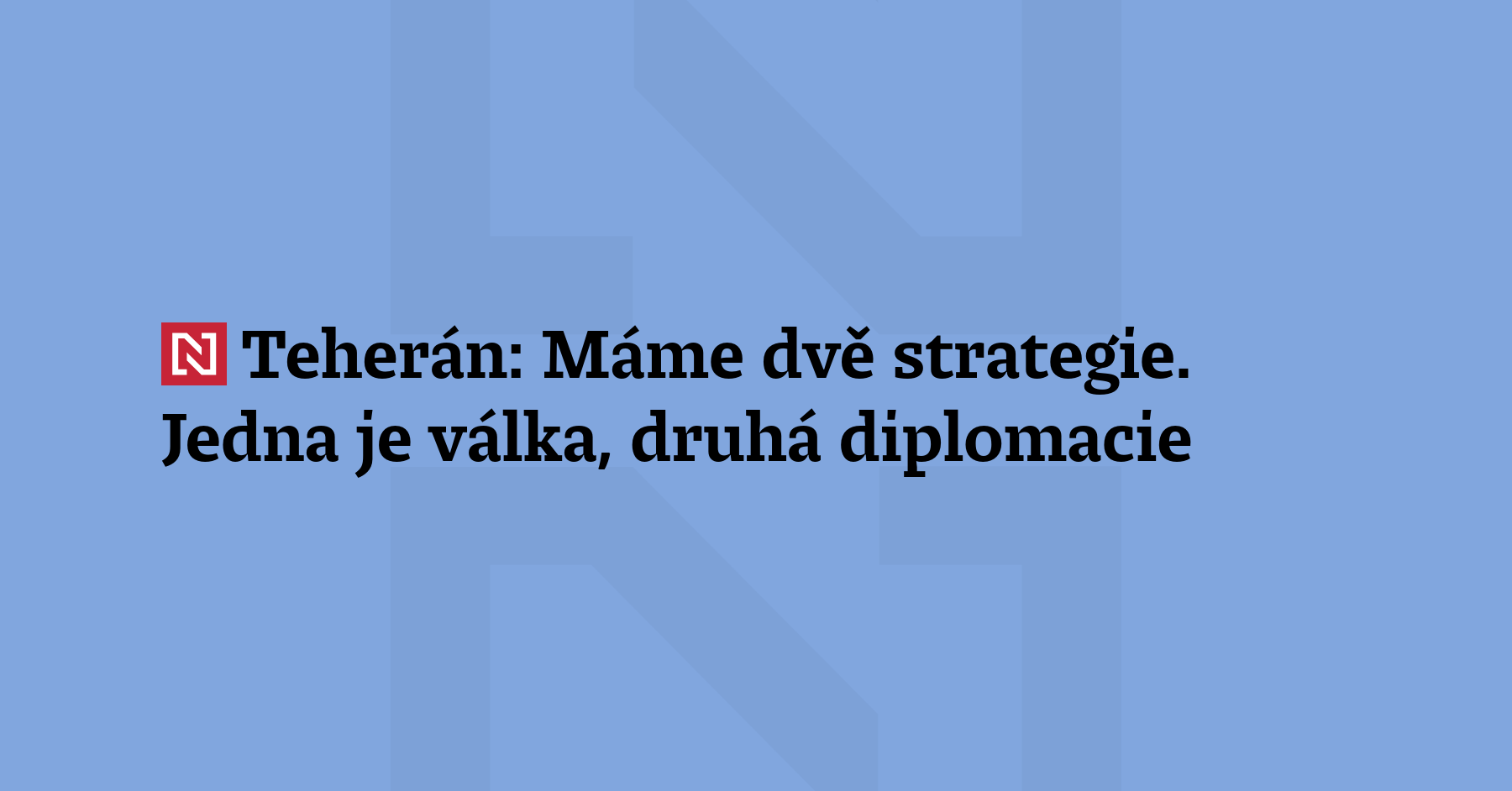 Teherán bude mít během potenciálních jednání s USA „ruku na spoušti“...