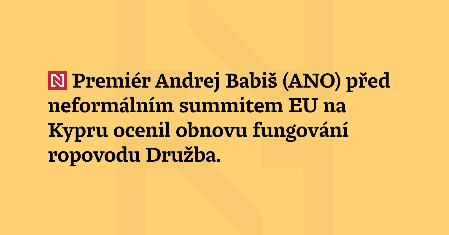 Premiér Andrej Babiš (ANO) před neformálním summitem EU na Kypru...