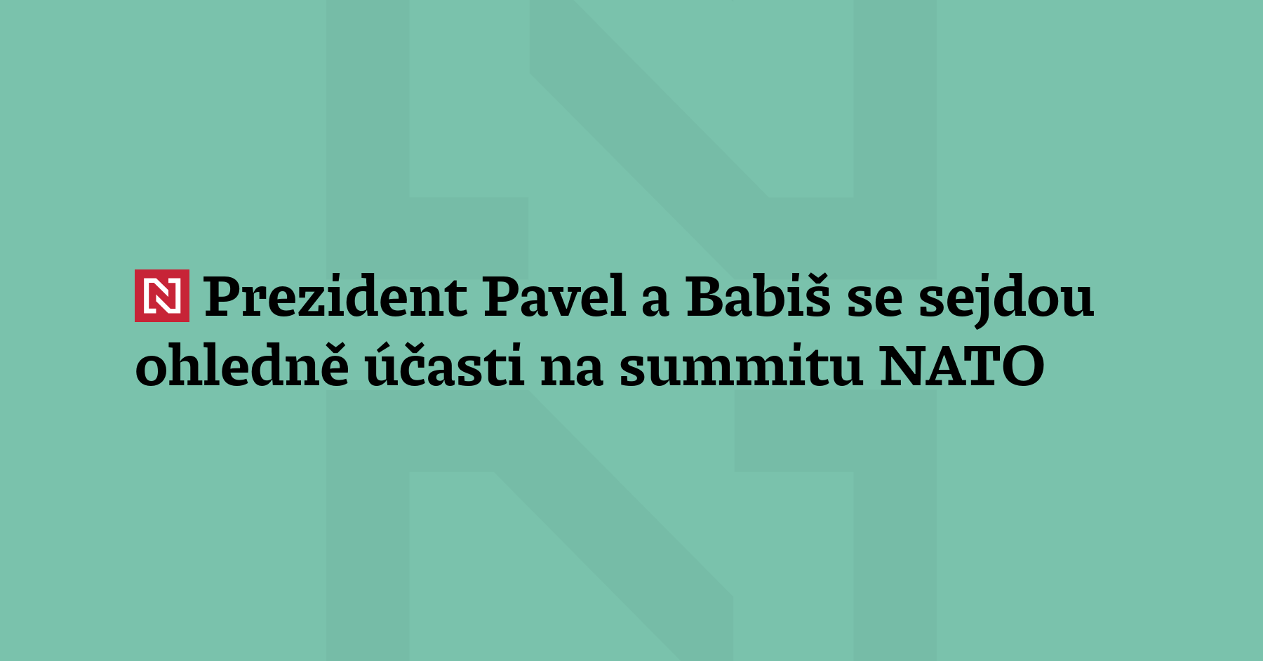 Premiér Andrej Babiš se setká s prezidentem Petrem Pavlem v pátek 8. května....