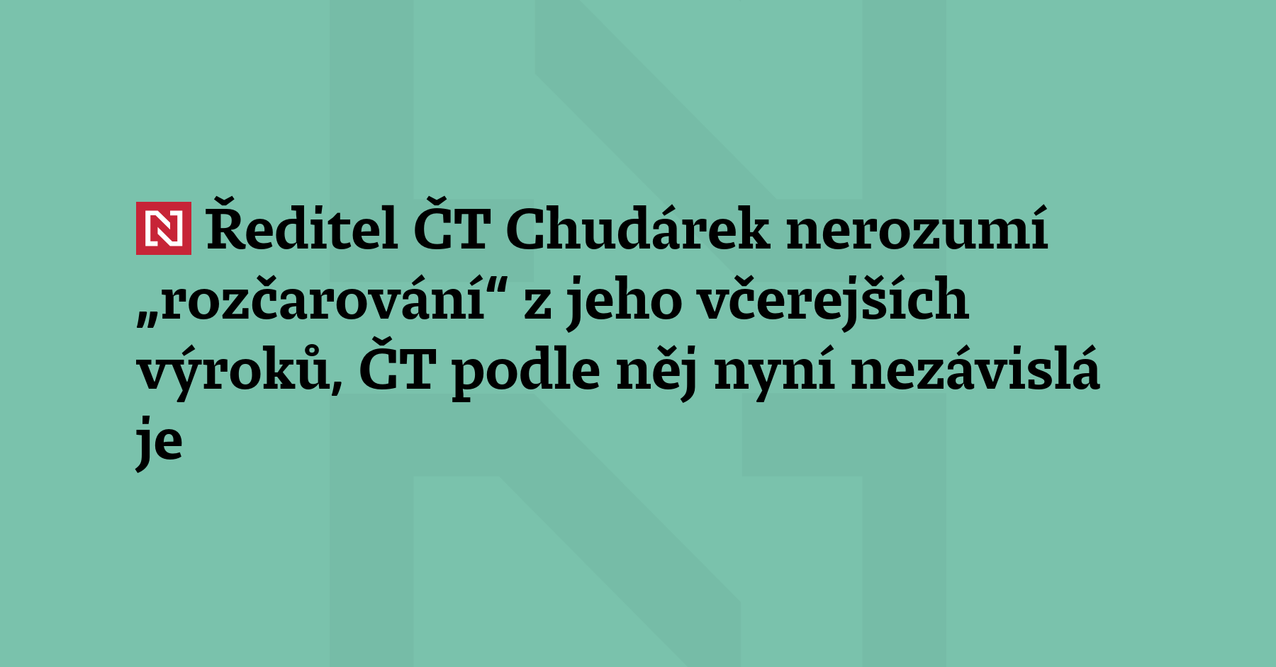 Ředitel České televize Hynek Chudárek ve Sněmovně představil opozici závěry...
