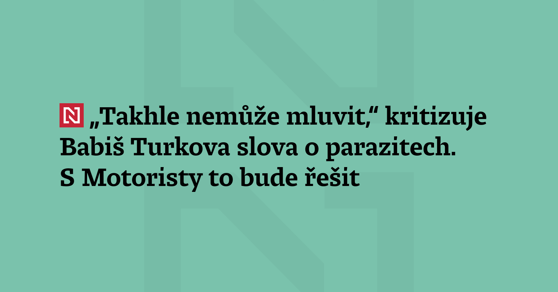 Premiér Andrej Babiš (ANO) ostře zkritizoval výroky vládního zmocněnce pro...
