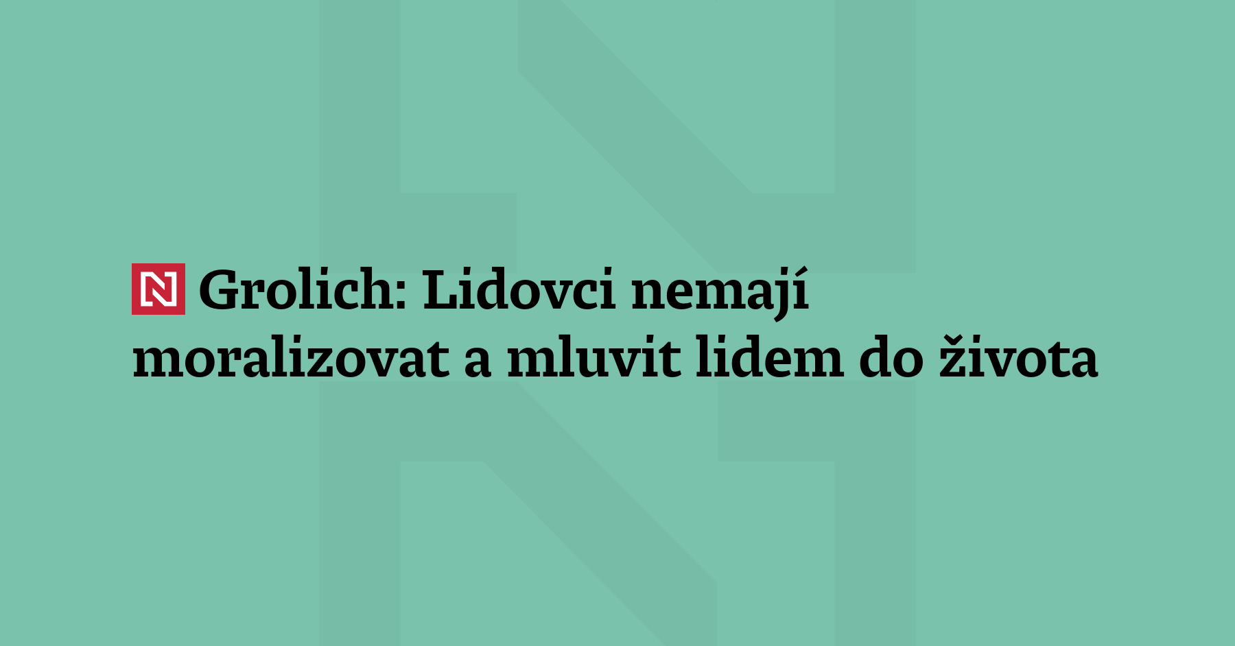 Klíčovým tématem bude pro Grolichovu KDU-ČSL hospodářská strategie. V rozhovoru s Deníkem N...