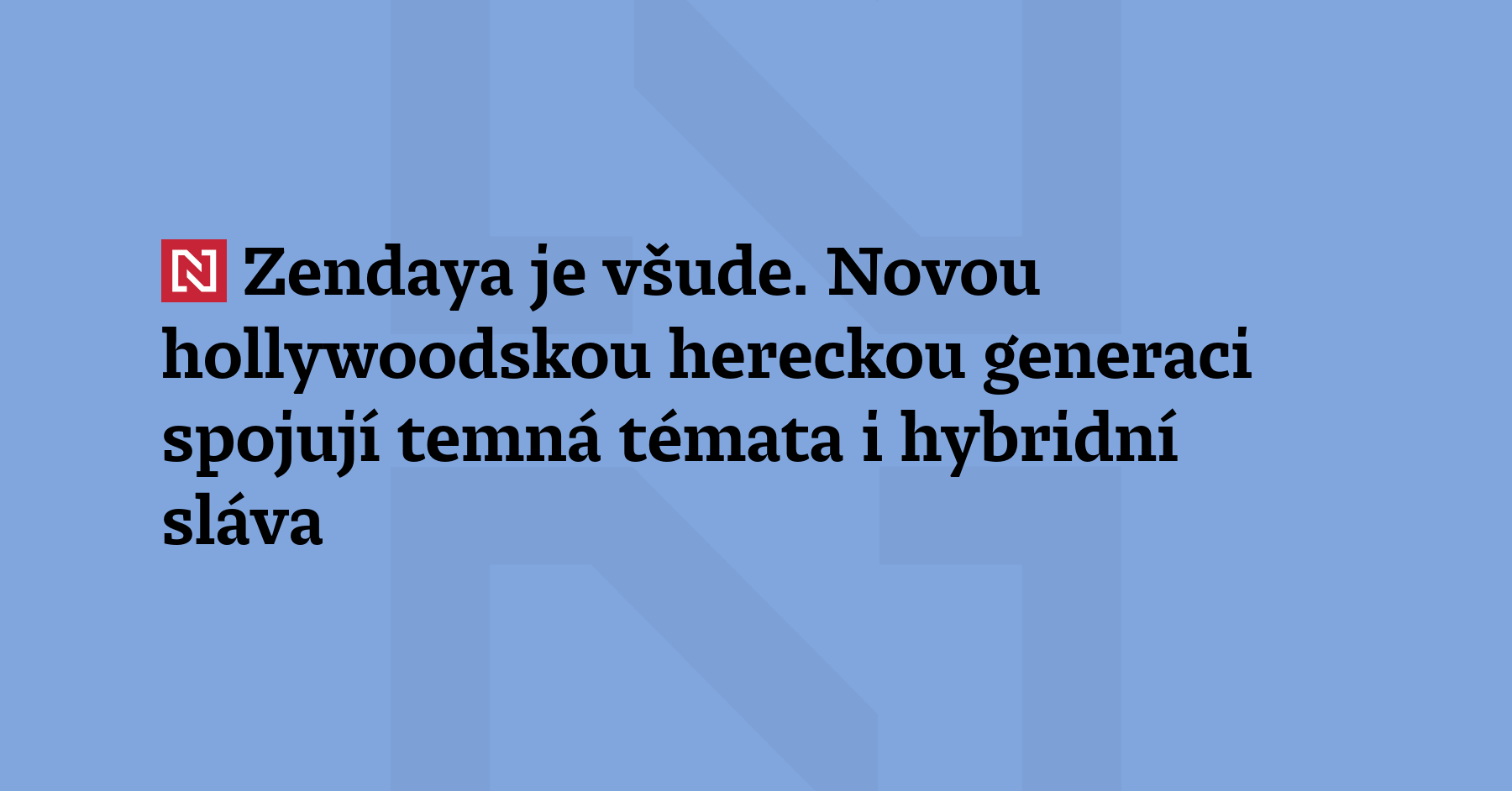Herečka Zendaya bude tento rok k vidění ve čtyřech filmech a jednom...