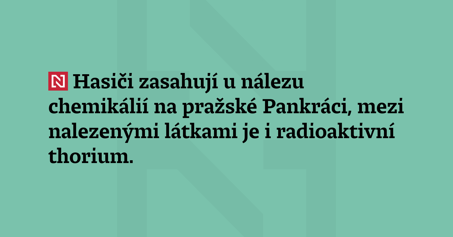 Hasiči zasahují u nálezu chemikálií na pražské Pankráci, mezi nalezenými látkami...