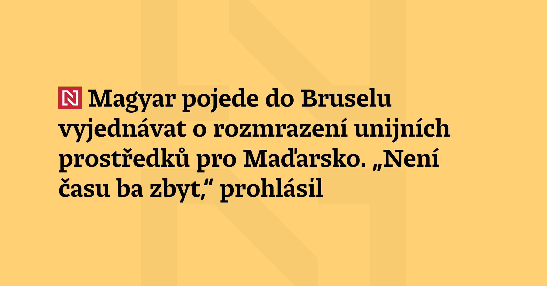 Budoucí maďarský premiér Péter Magyar ve středu odcestuje do Bruselu,...