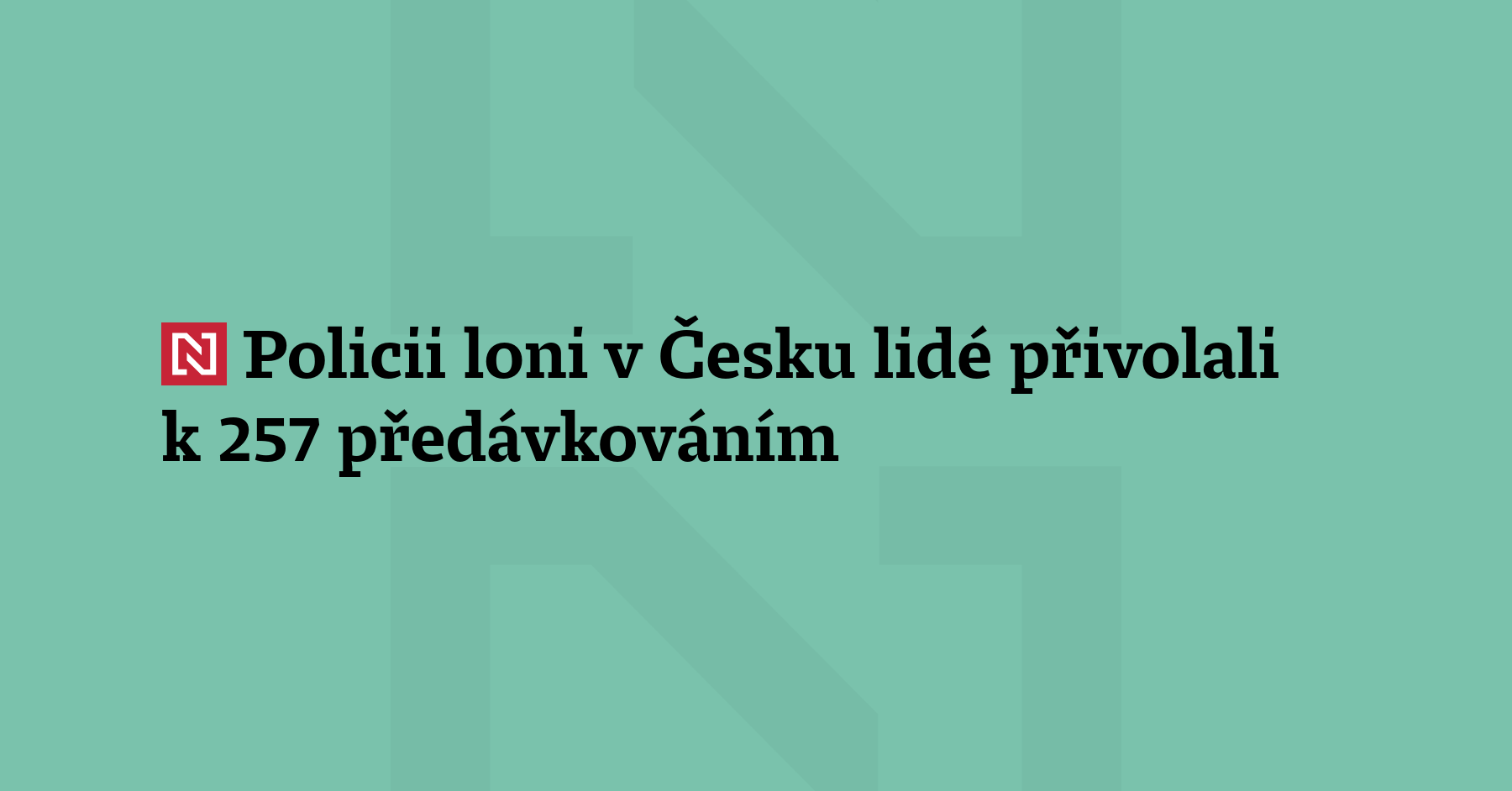 Policisté loni zasahovali u 257 případů předávkování návykovými, psychomodulačními či psychoaktivními látkami,...