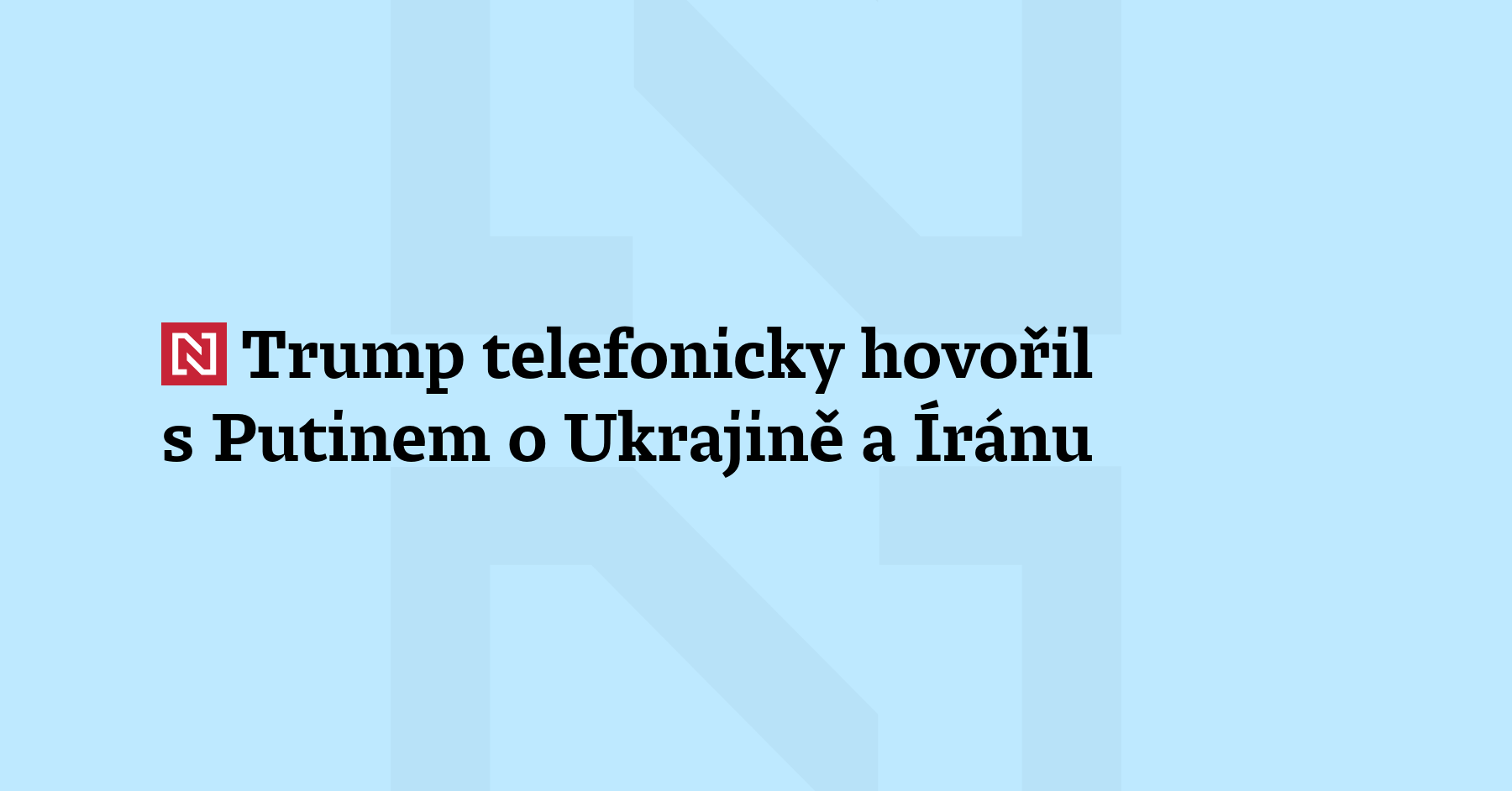 Americký prezident Donald Trump hovořil po telefonu s jeho ruským protějškem...