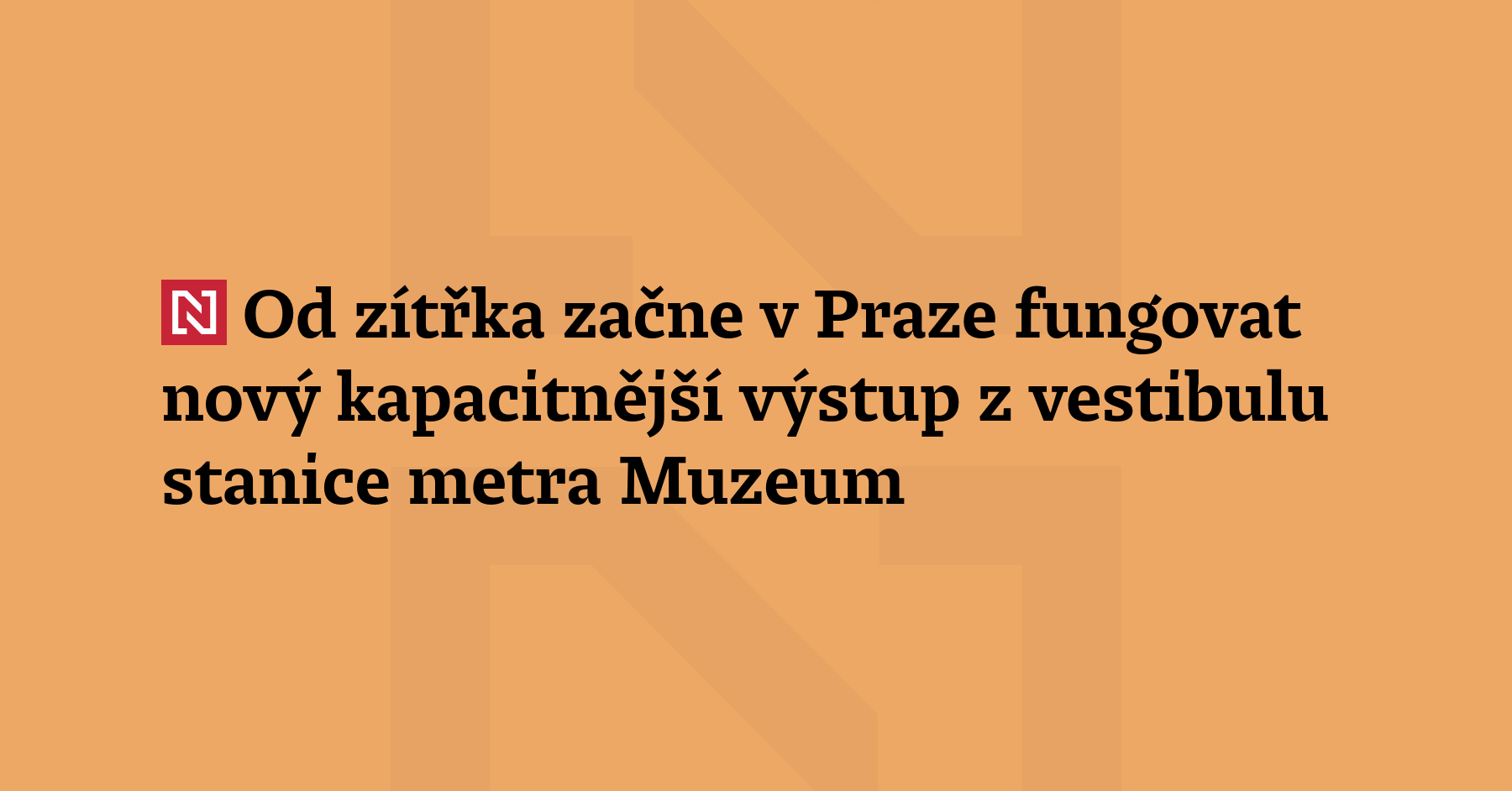 Vstup do metra Muzeum u nároží Václavského náměstí a Washingtonovy ulice u bývalého...