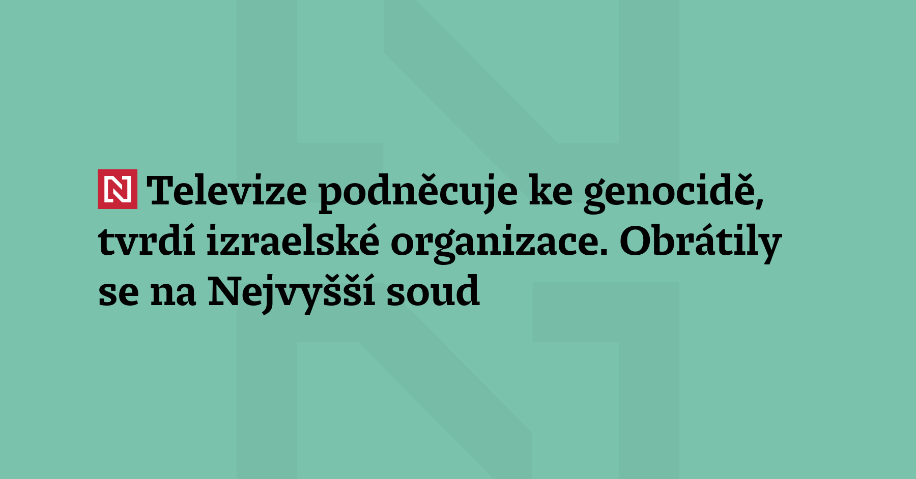 Izraelská televize Channel 14 čelí obviněním, že ve vysílání šíří nenávistná...