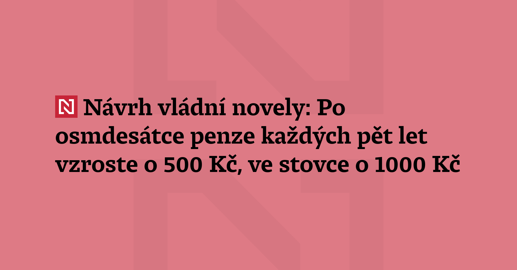 Lidem po osmdesátce by se od příštího roku mohl každých...