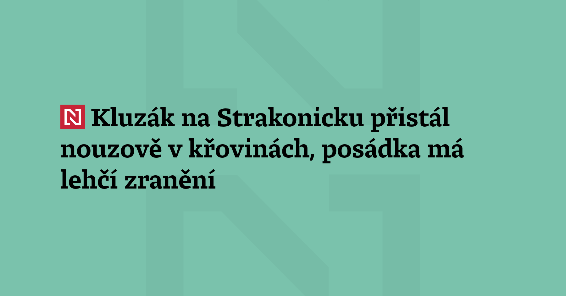 Na Strakonicku dnes nouzově přistál kluzák mimo letiště v zahrádkářské kolonii....