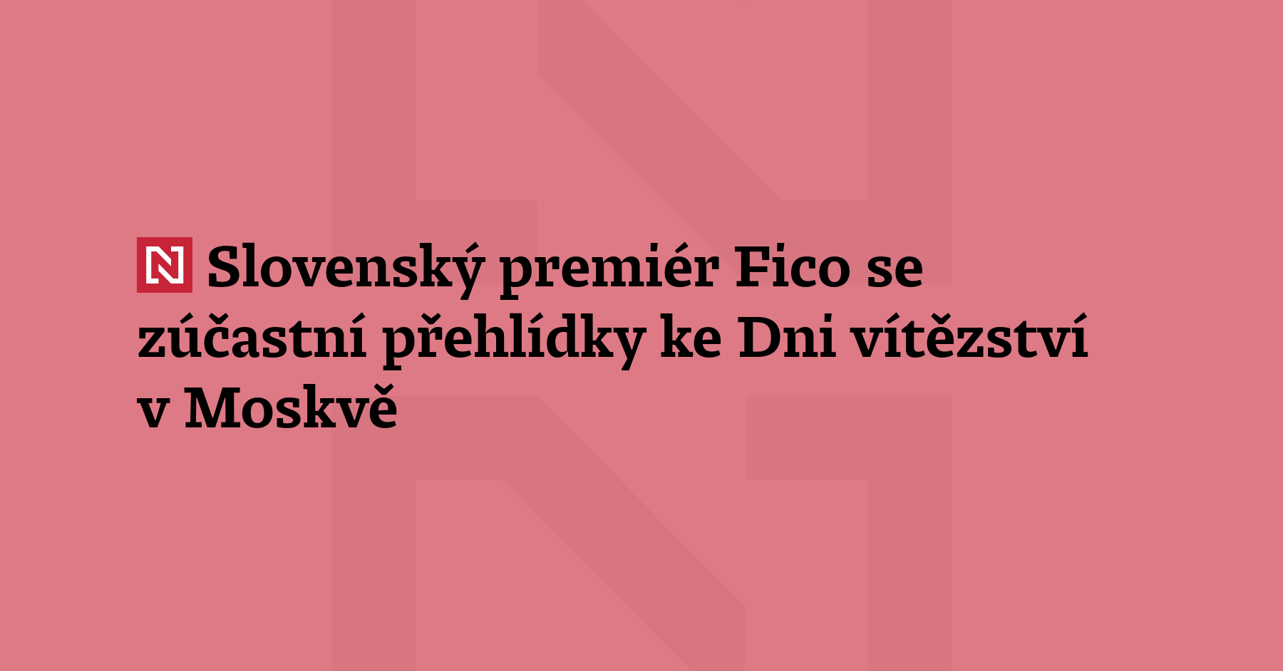Slovenský premiér Robert Fico patří k hrstce světových lídrů, kteří se...