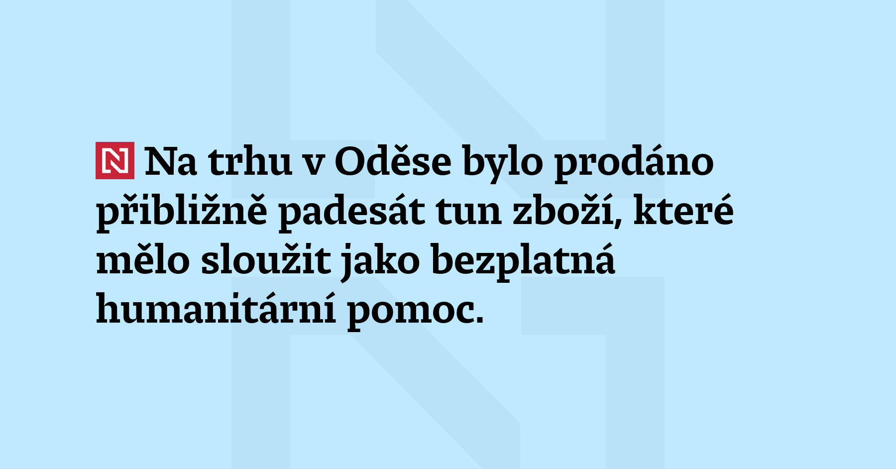 Na trhu v Oděse bylo prodáno přibližně 50 tun zboží,...
