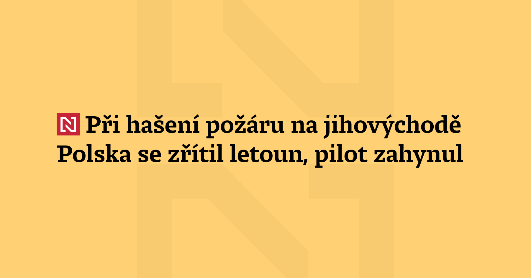 Při hašení rozsáhlého požáru na jihovýchodě Polska se v úterý pozdě...