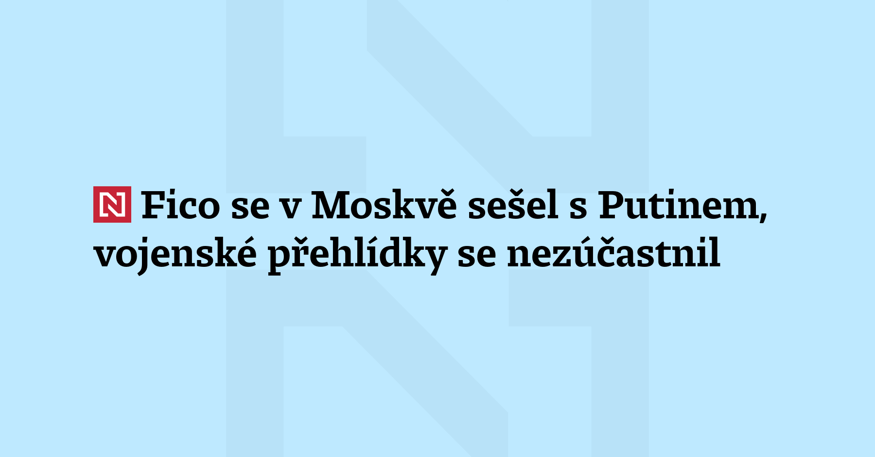 Slovenský premiér Robert Fico se sešel s ruským prezidentem Vladimirem Putinem....