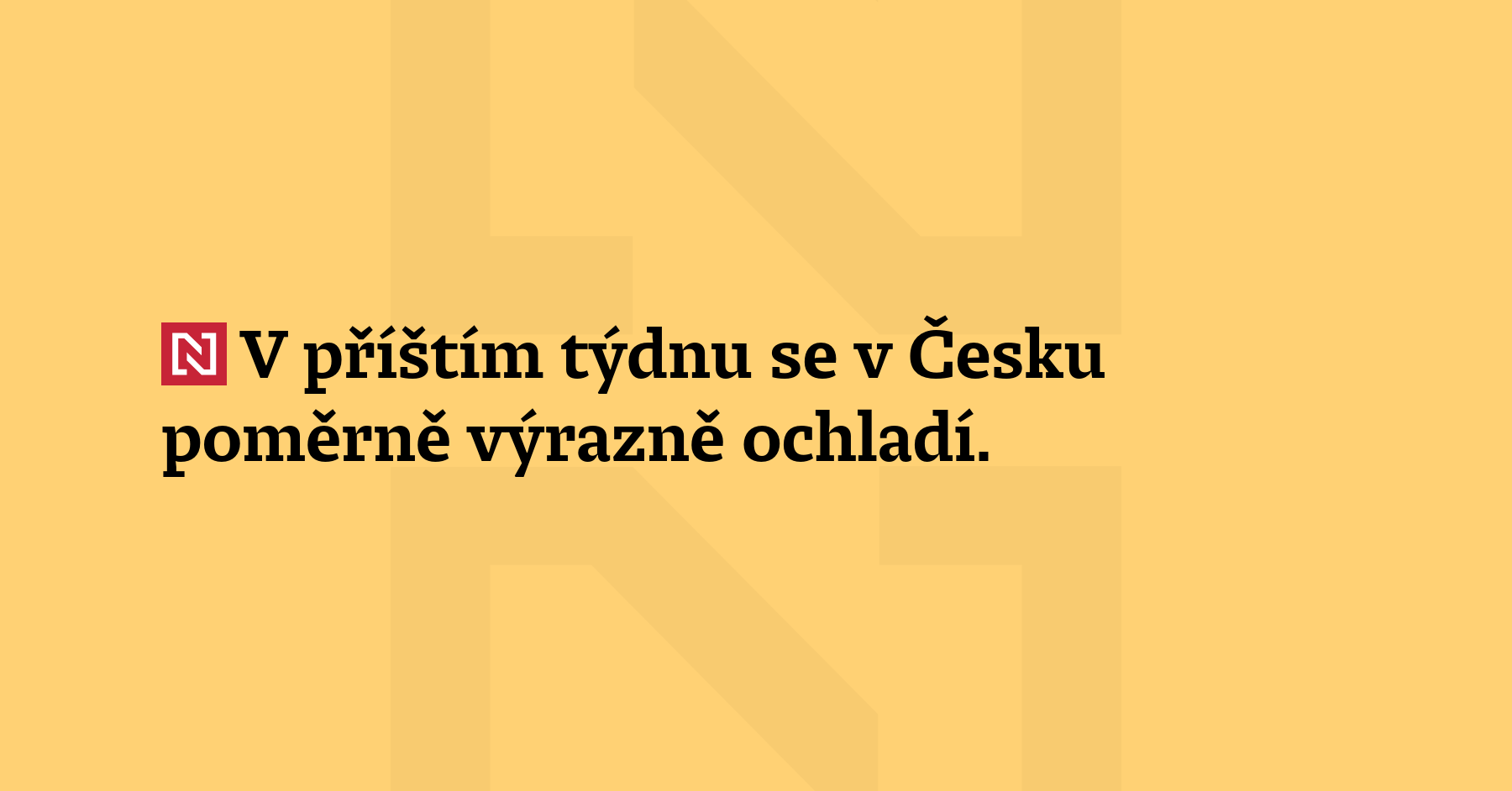 V příštím týdnu se v Česku poměrně výrazně ochladí. V pondělí na většině...