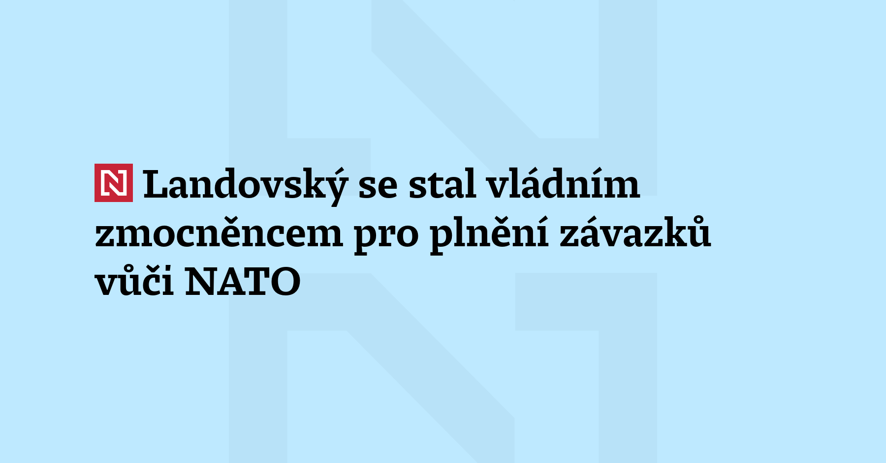 Jakub Landovský se stal vládním zmocněncem pro plnění závazků vůči...