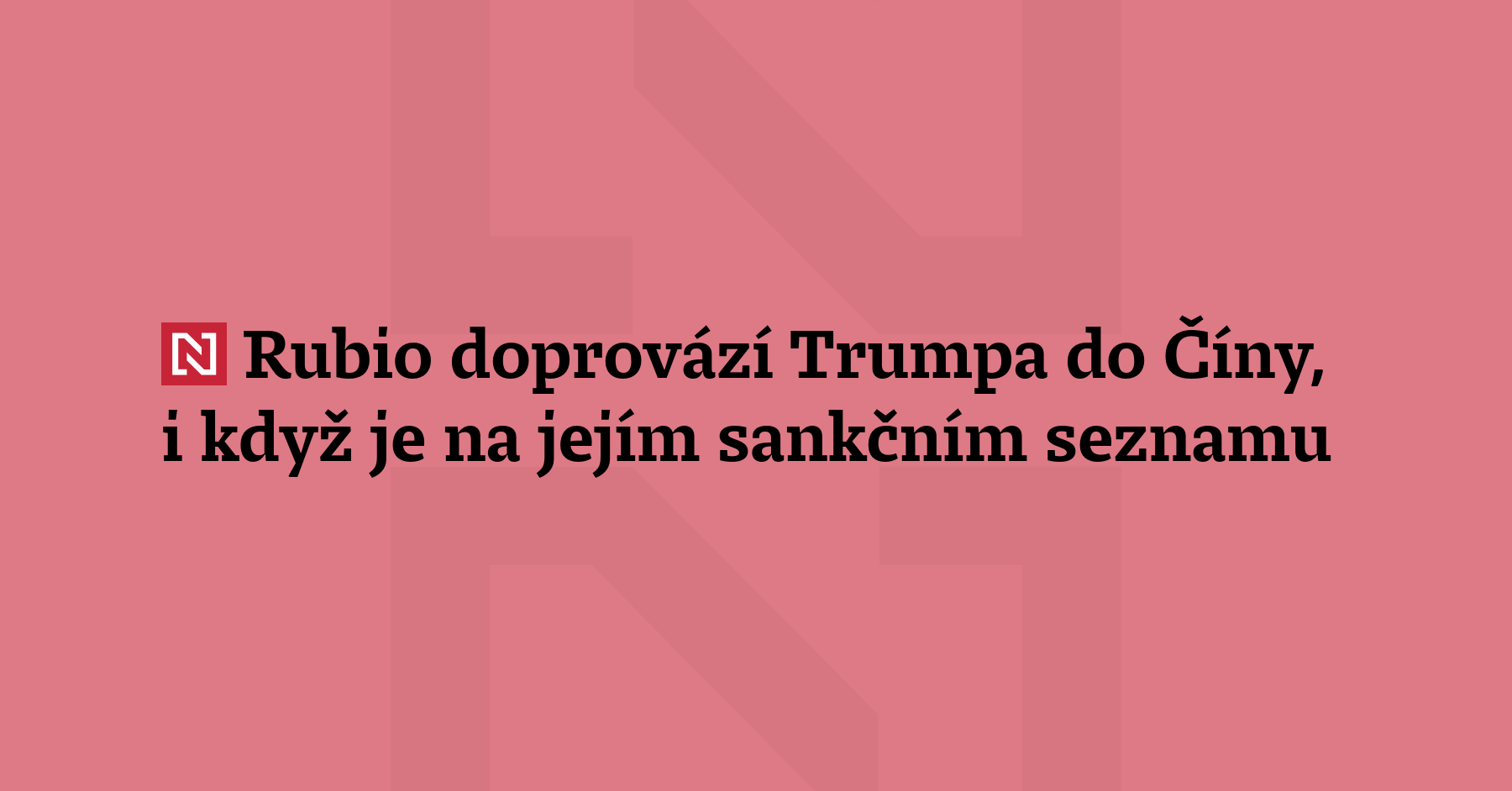 Americký ministr zahraničí Marco Rubio doprovází prezidenta Donalda Trumpa na...