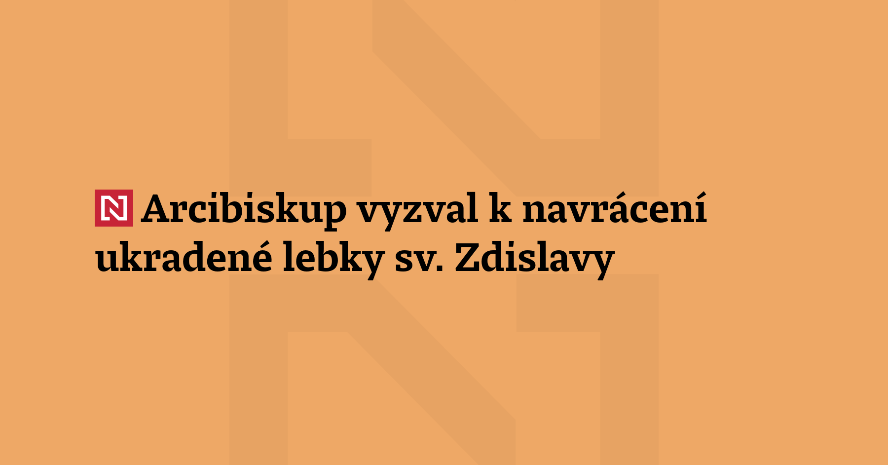 Předseda České biskupské konference a olomoucký arcibiskup Josef Nuzík vyzval pachatele,...