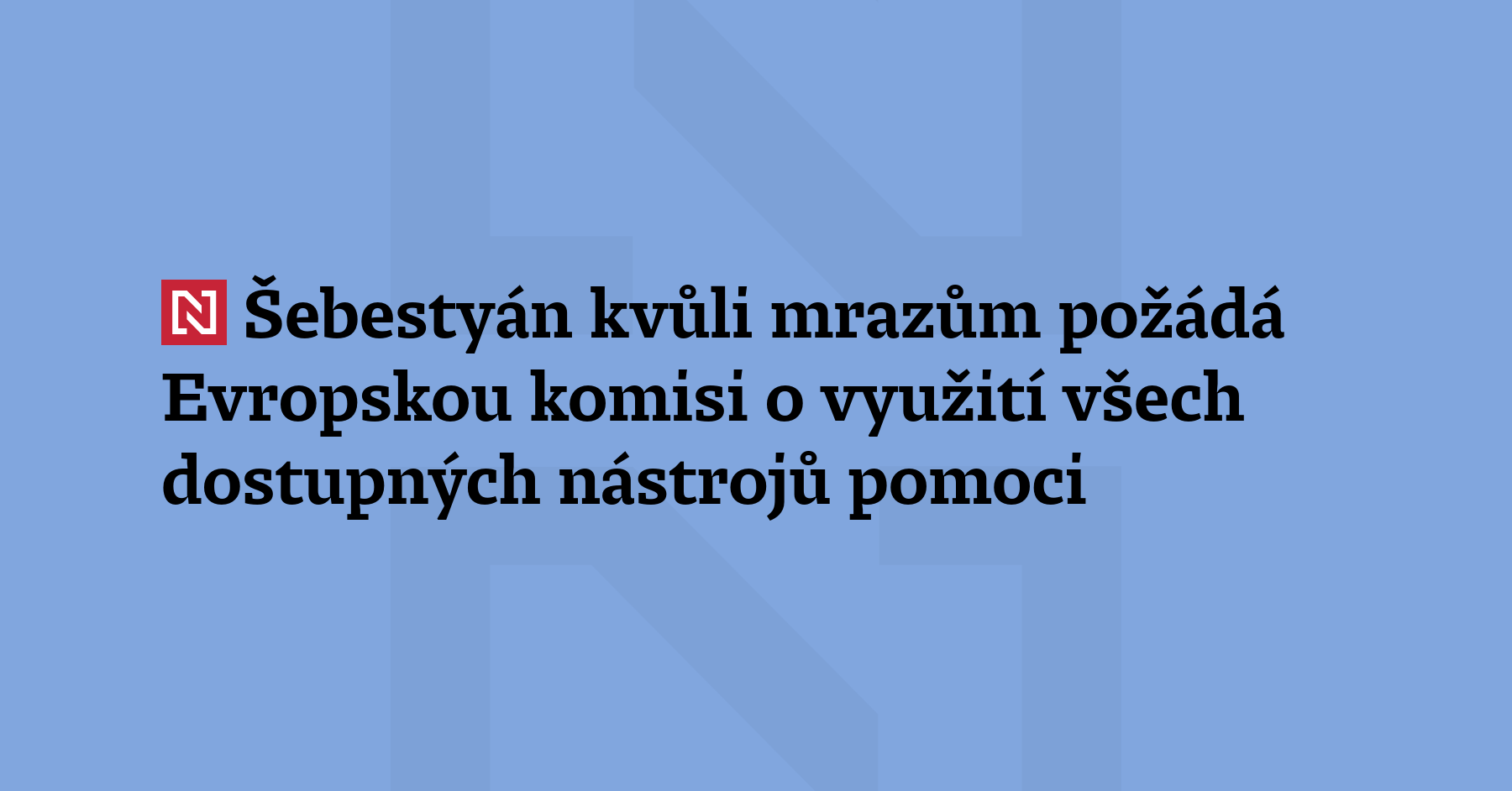 Ministr zemědělství Šebestyán požádá eurokomisaře pro zemědělství Hansena o využití všech...