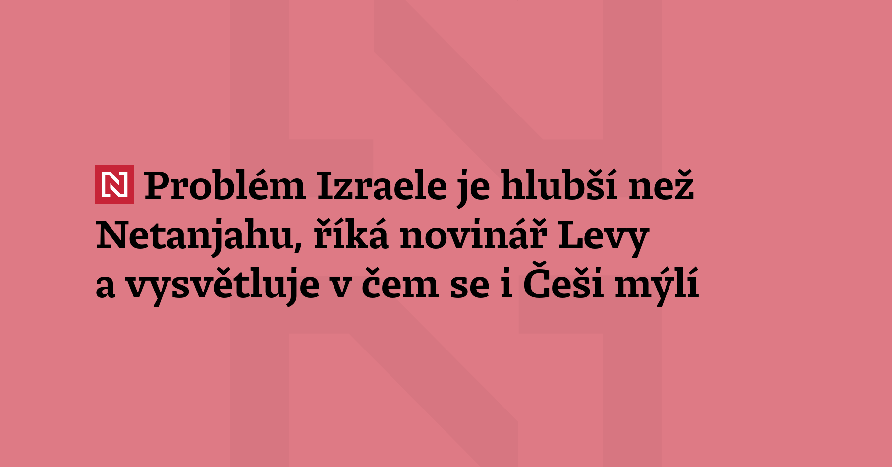 Izrael stojí před volbami, které ale nic zásadního nezmění, vysvětluje...