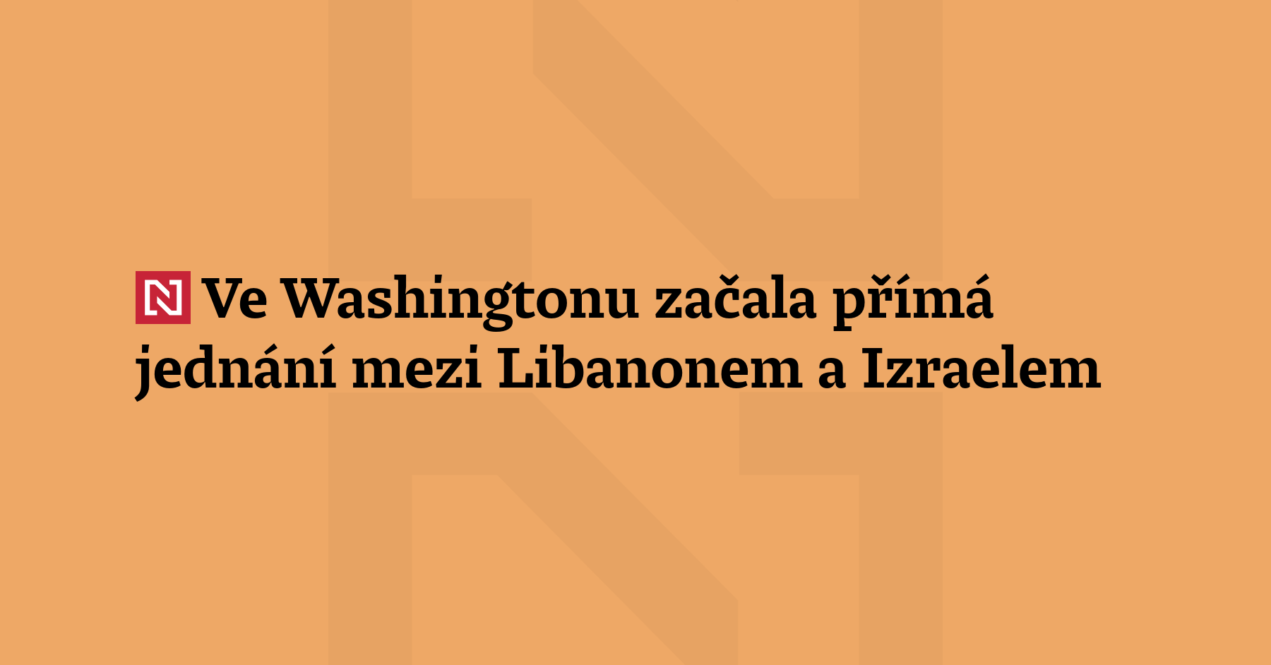 Ve Washingtonu začala přímá jednání mezi Libanonem a Izraelem. Bejrút trvá...