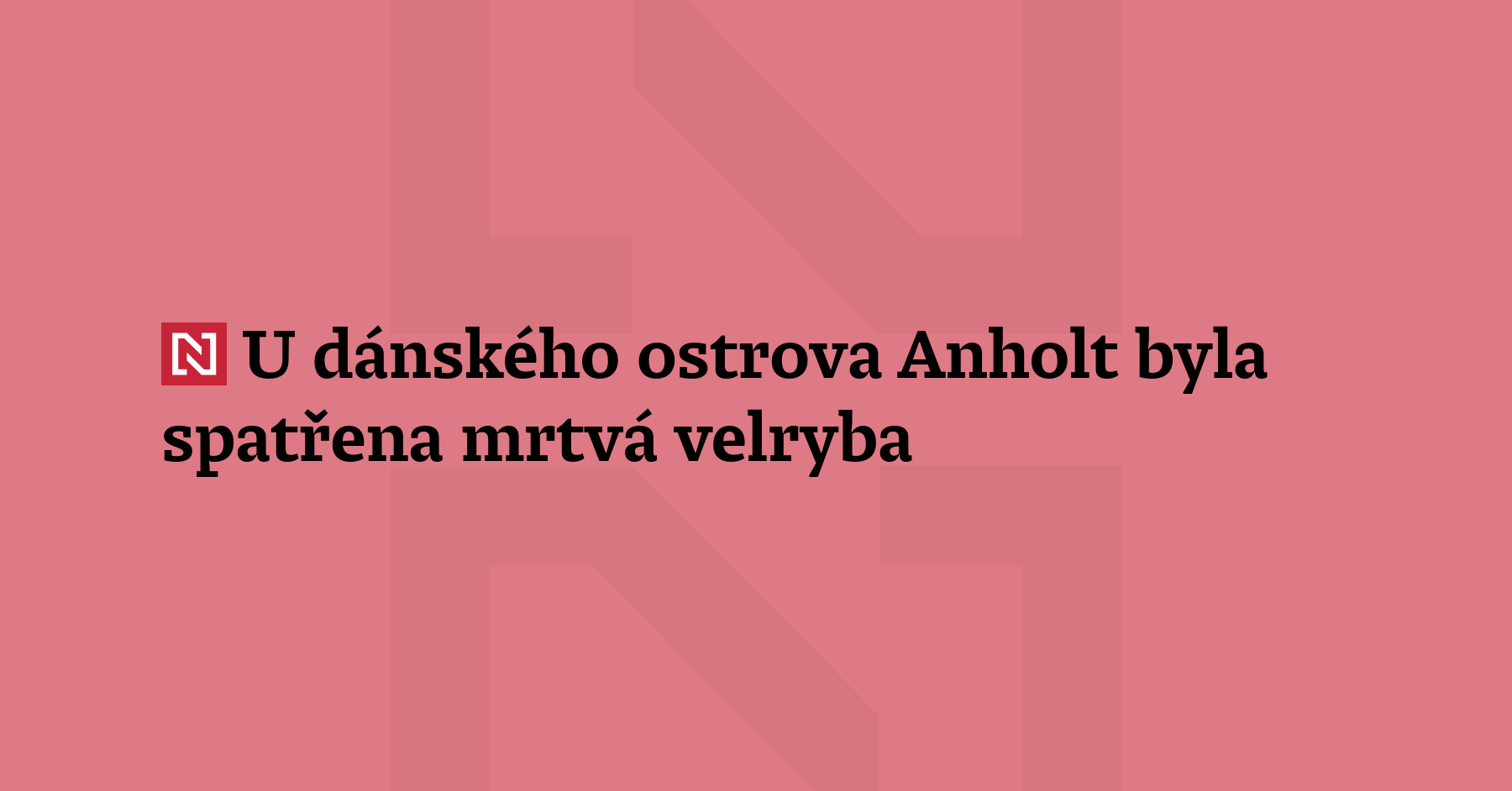 U dánského ostrova Anholt byla spatřena velryba, přičemž dánská agentura pro...