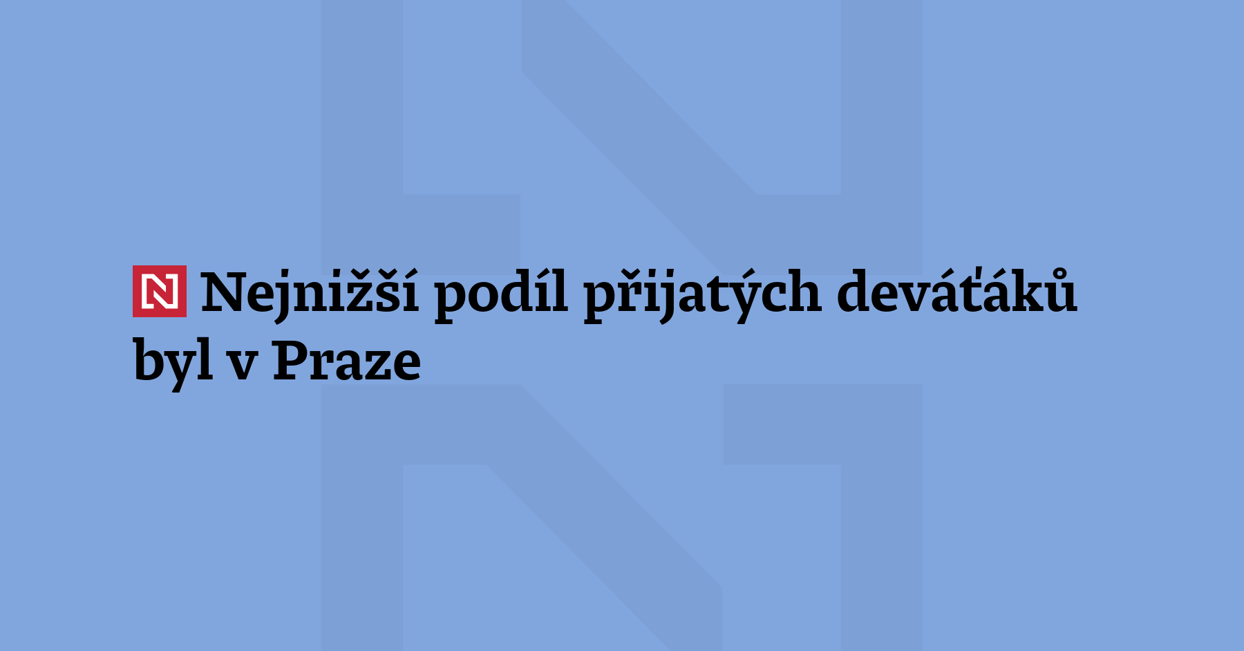 Podíl přijatých na střední školy se i letos liší podle krajů....